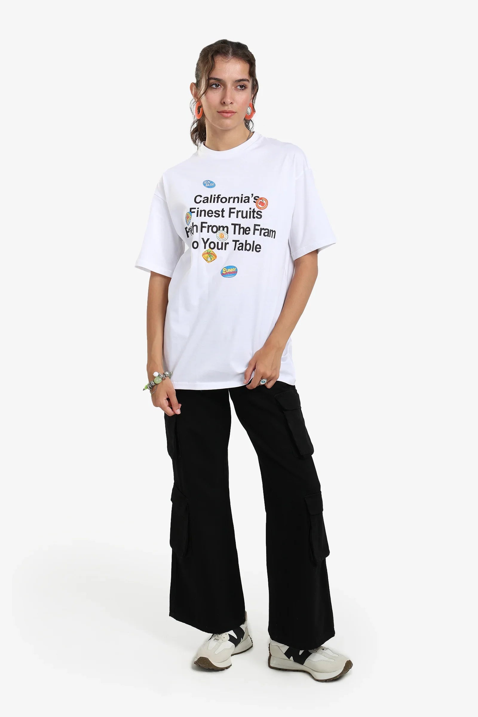 Slogan Print Oversized T-Shirt