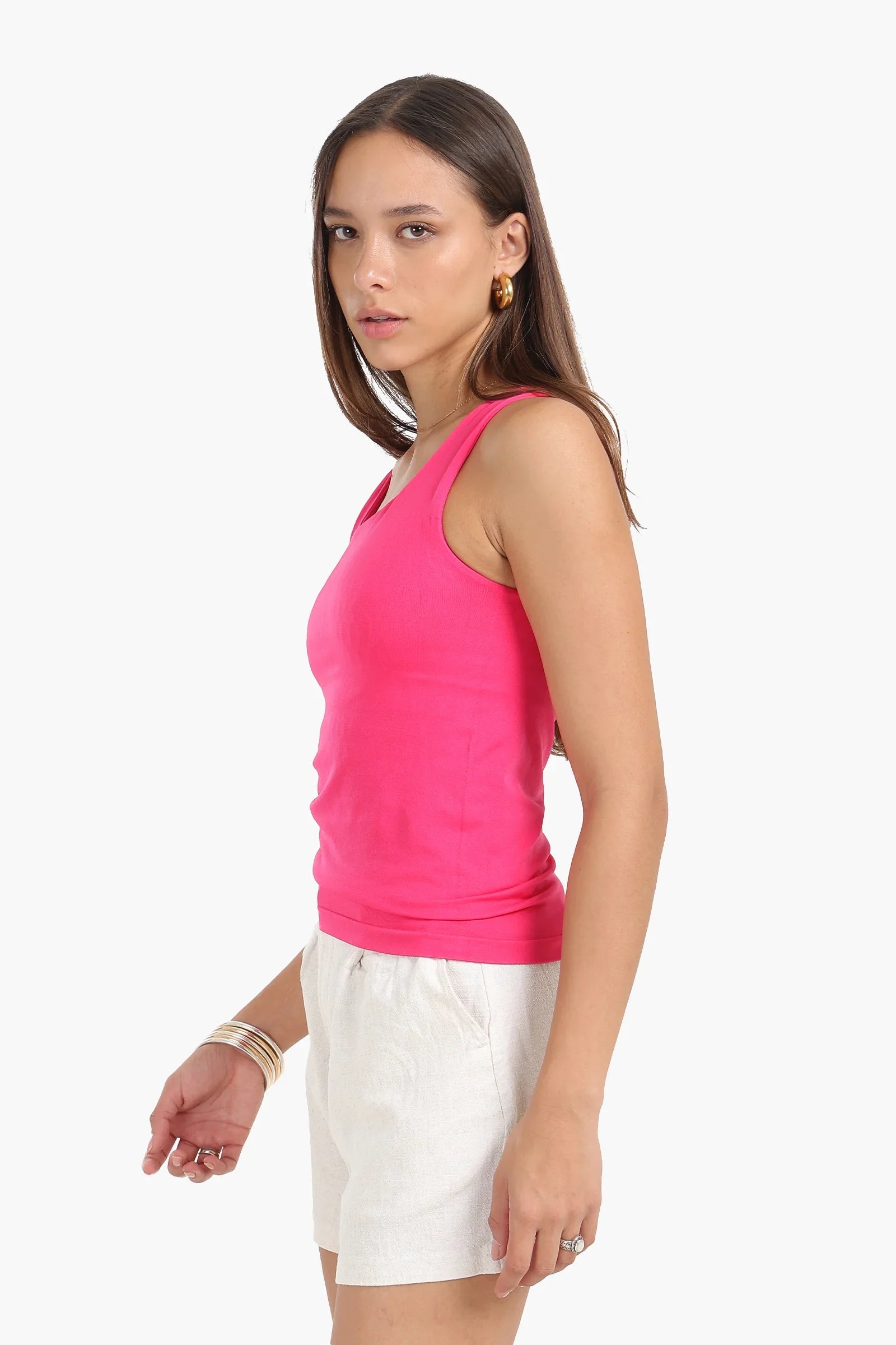 Sleek Solid Patterned Top