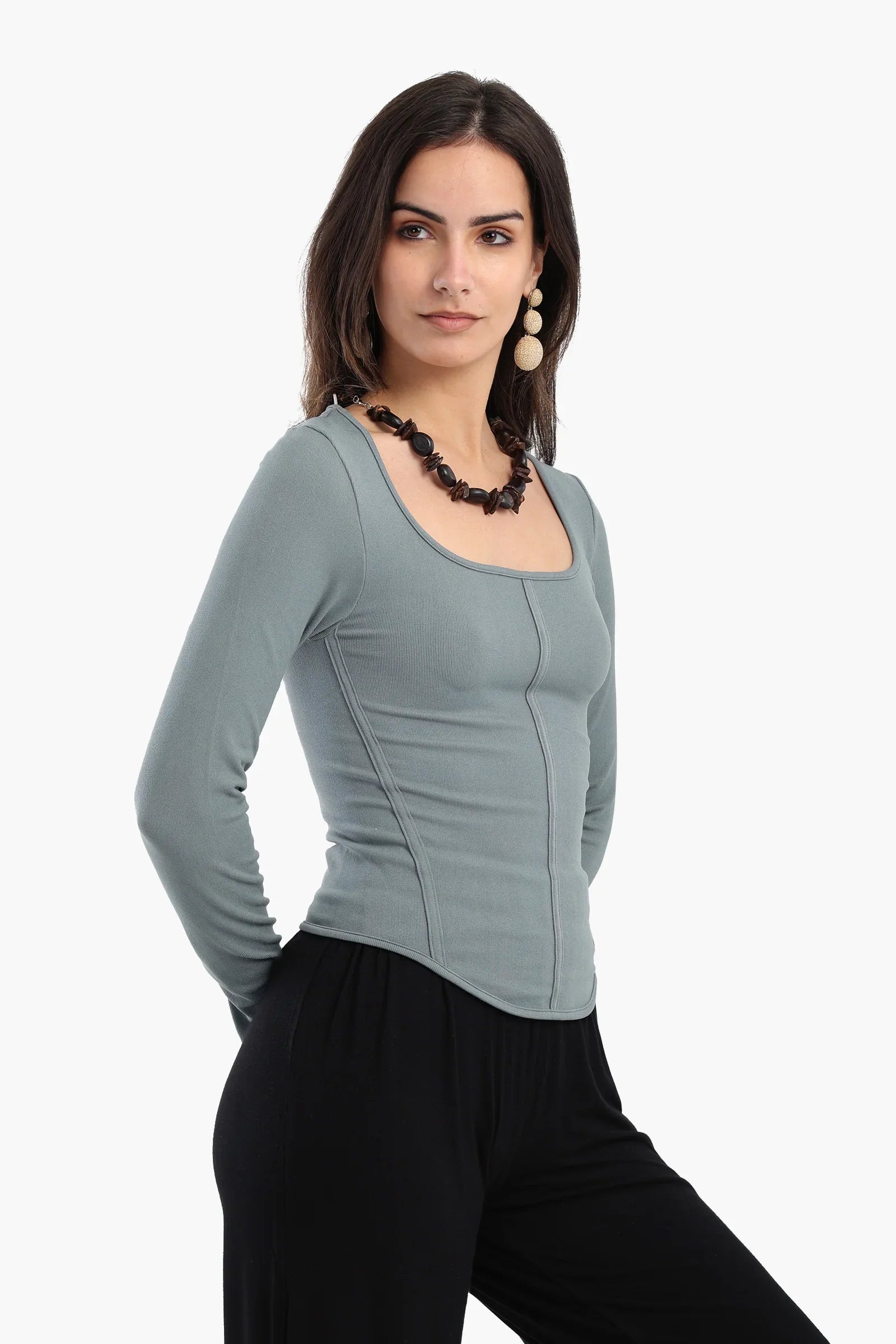 Square Neck Corset Top