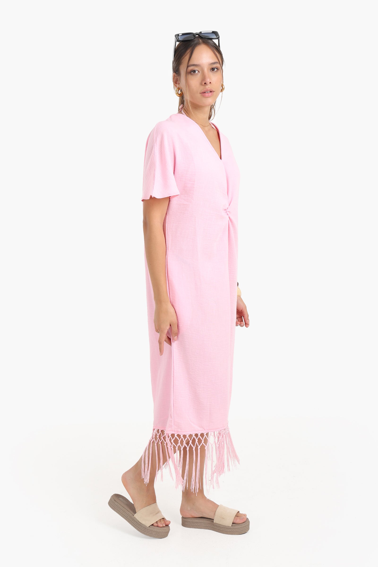 Dress with Fringes Detail