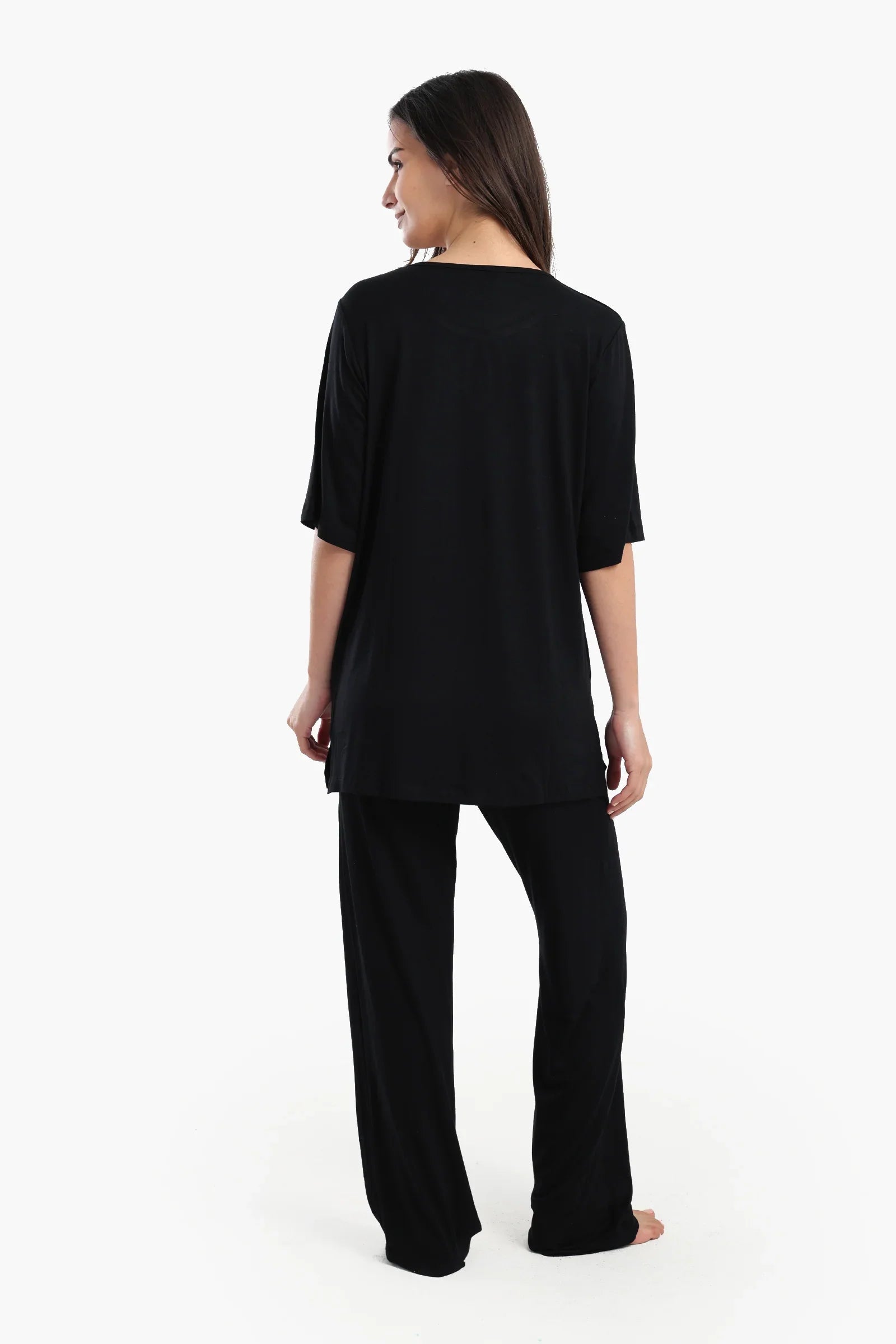 Pyjama Set with Keyhole Top