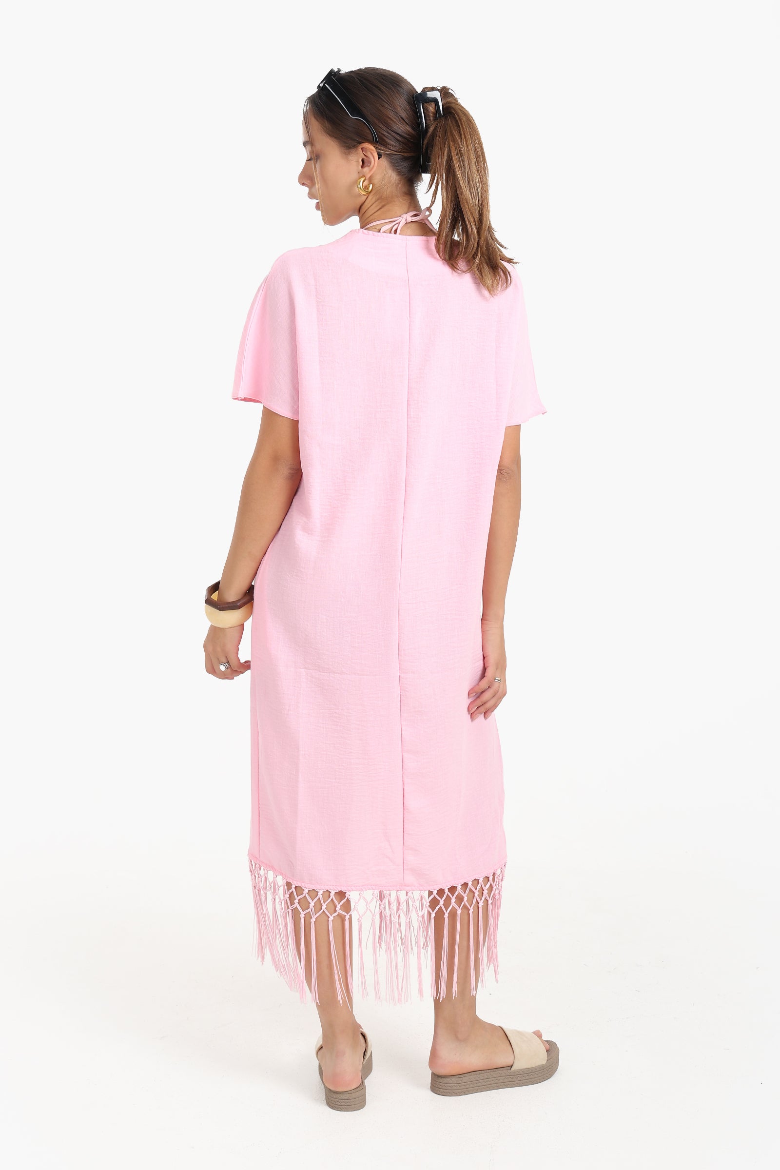 Dress with Fringes Detail