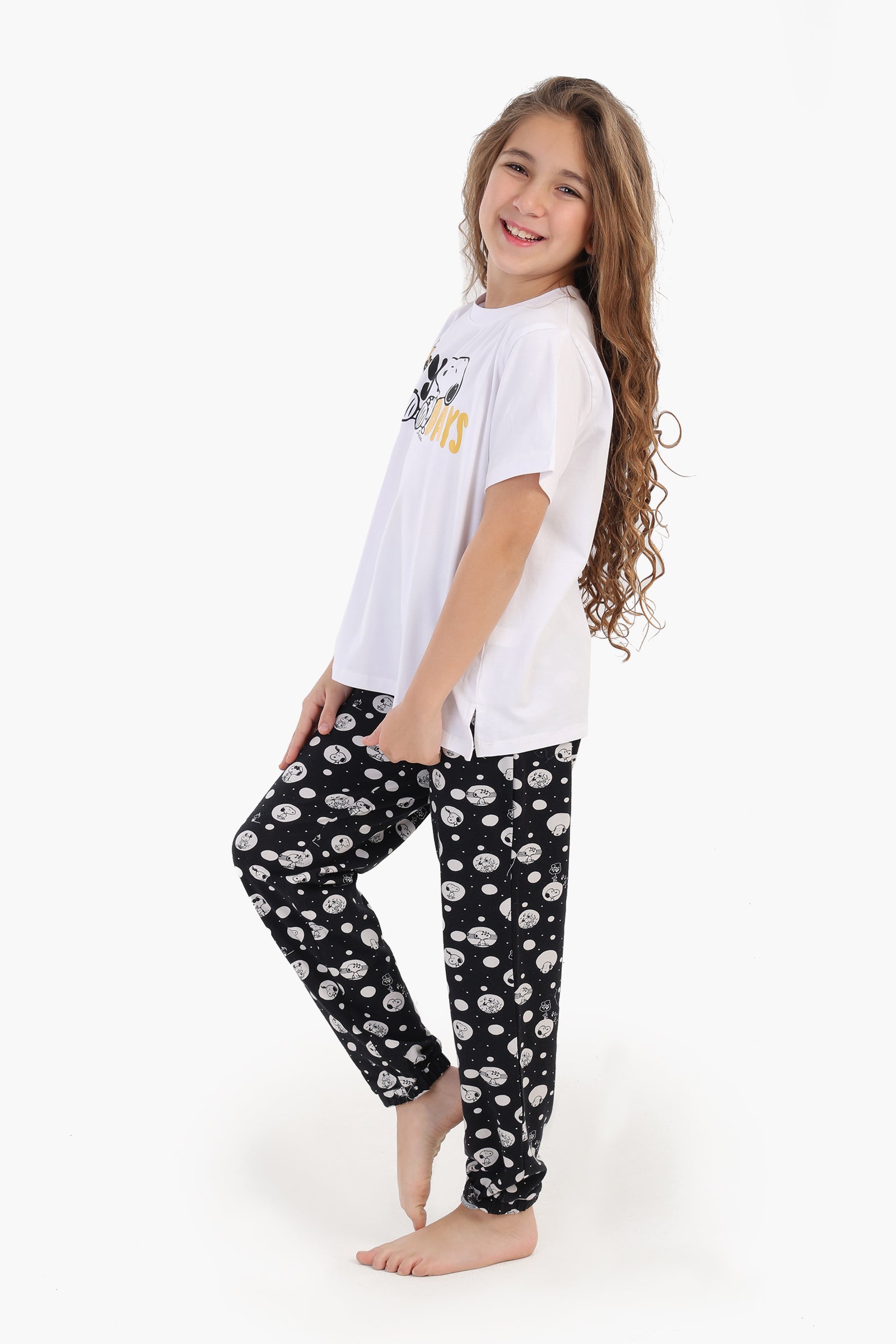 Girly Snoopy Printed Pyjama Set
