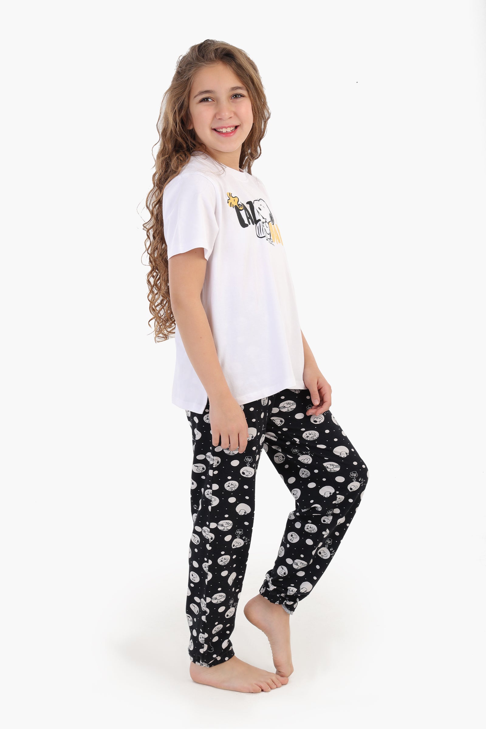 Girly Snoopy Printed Pyjama Set