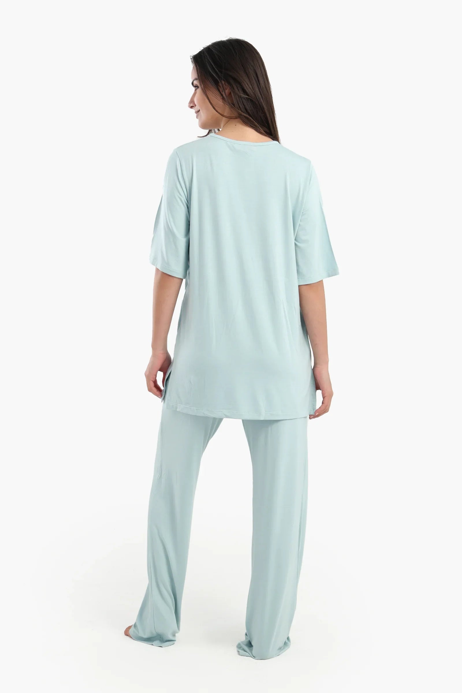 Pyjama Set with Keyhole Top
