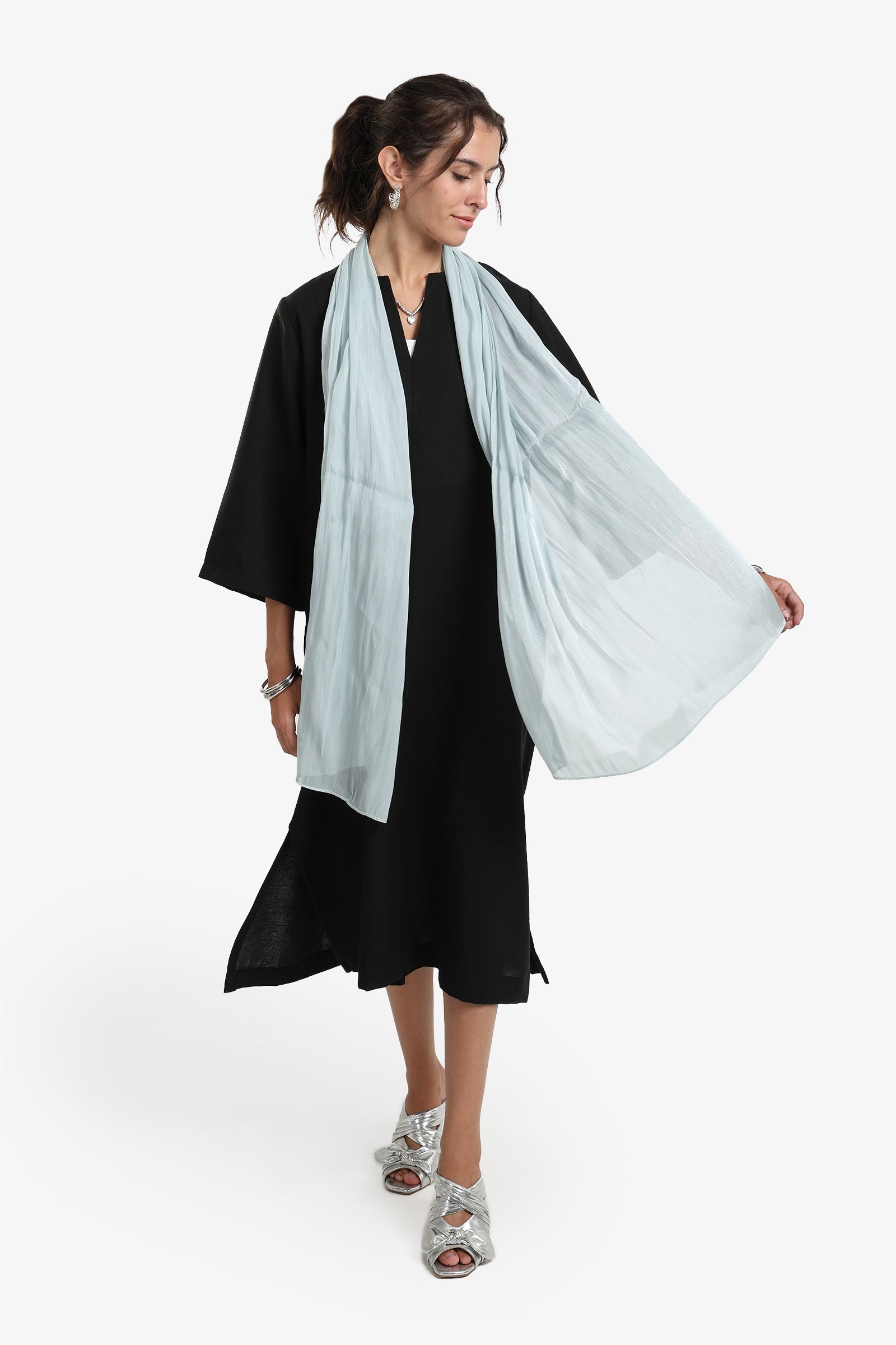 Cotton Organza Crinkle Scarf