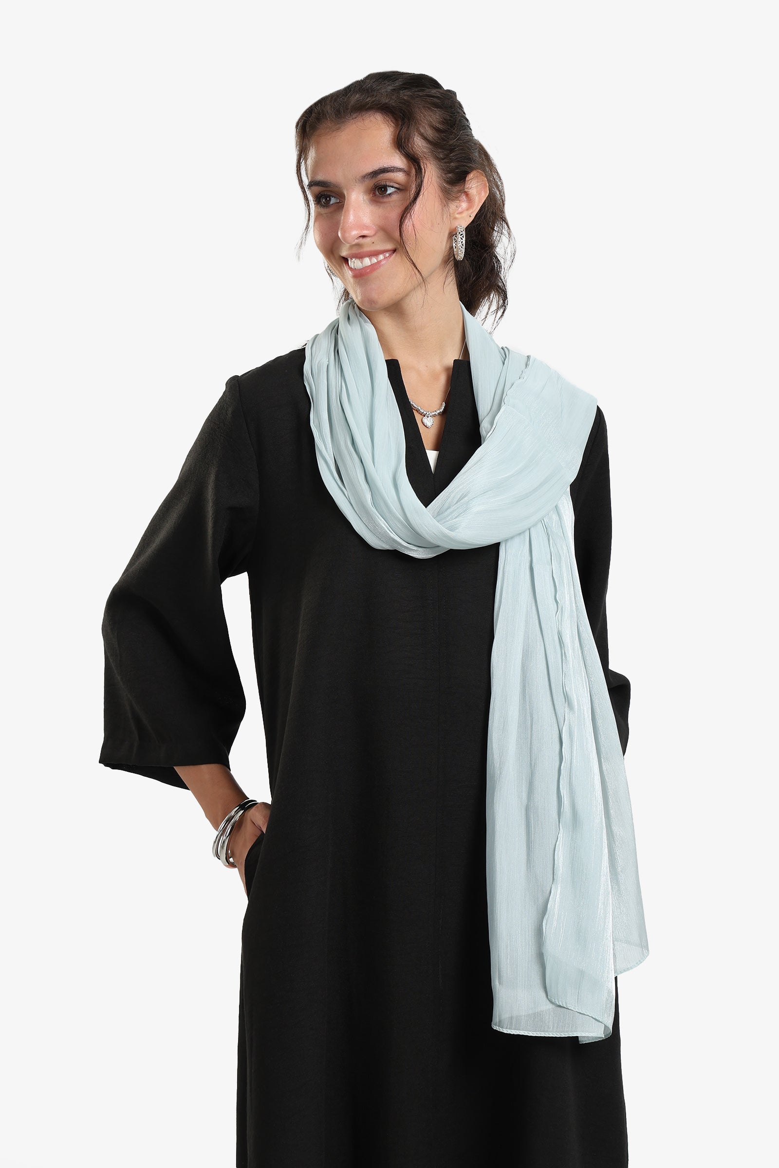 Cotton Organza Crinkle Scarf