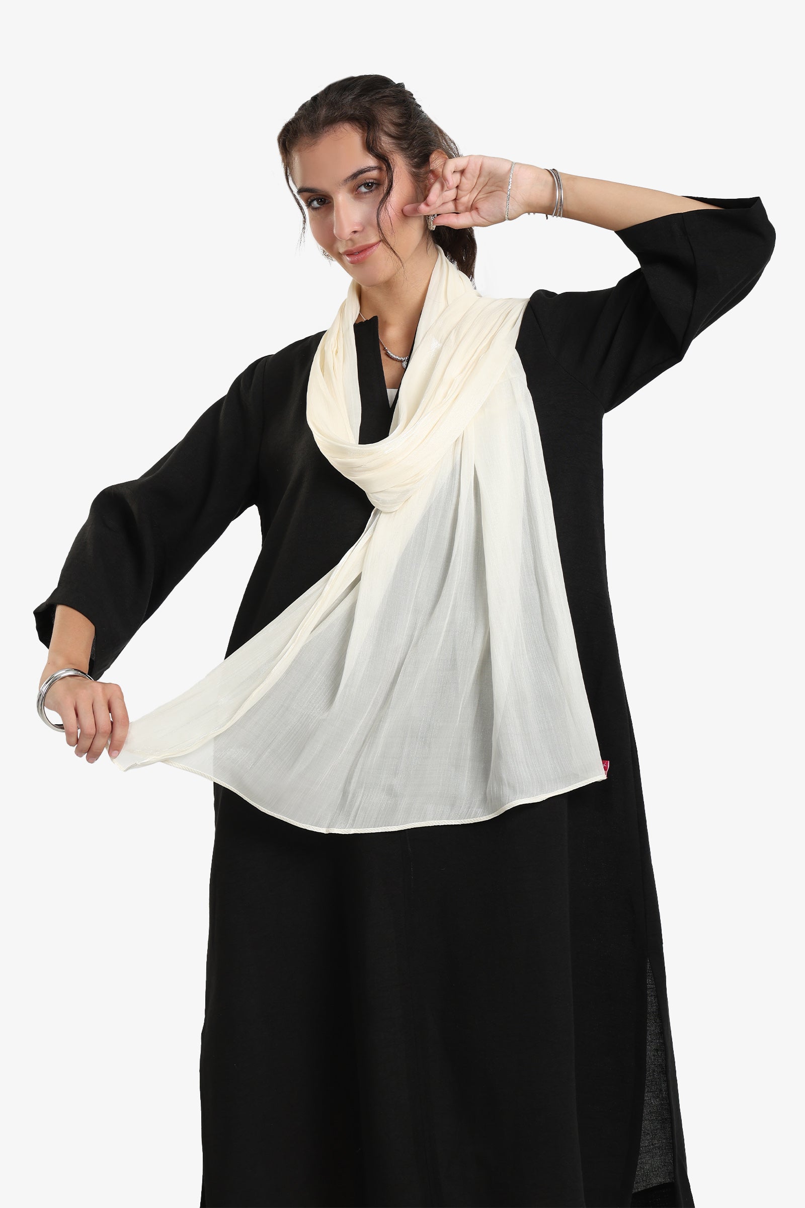 Cotton Organza Crinkle Scarf