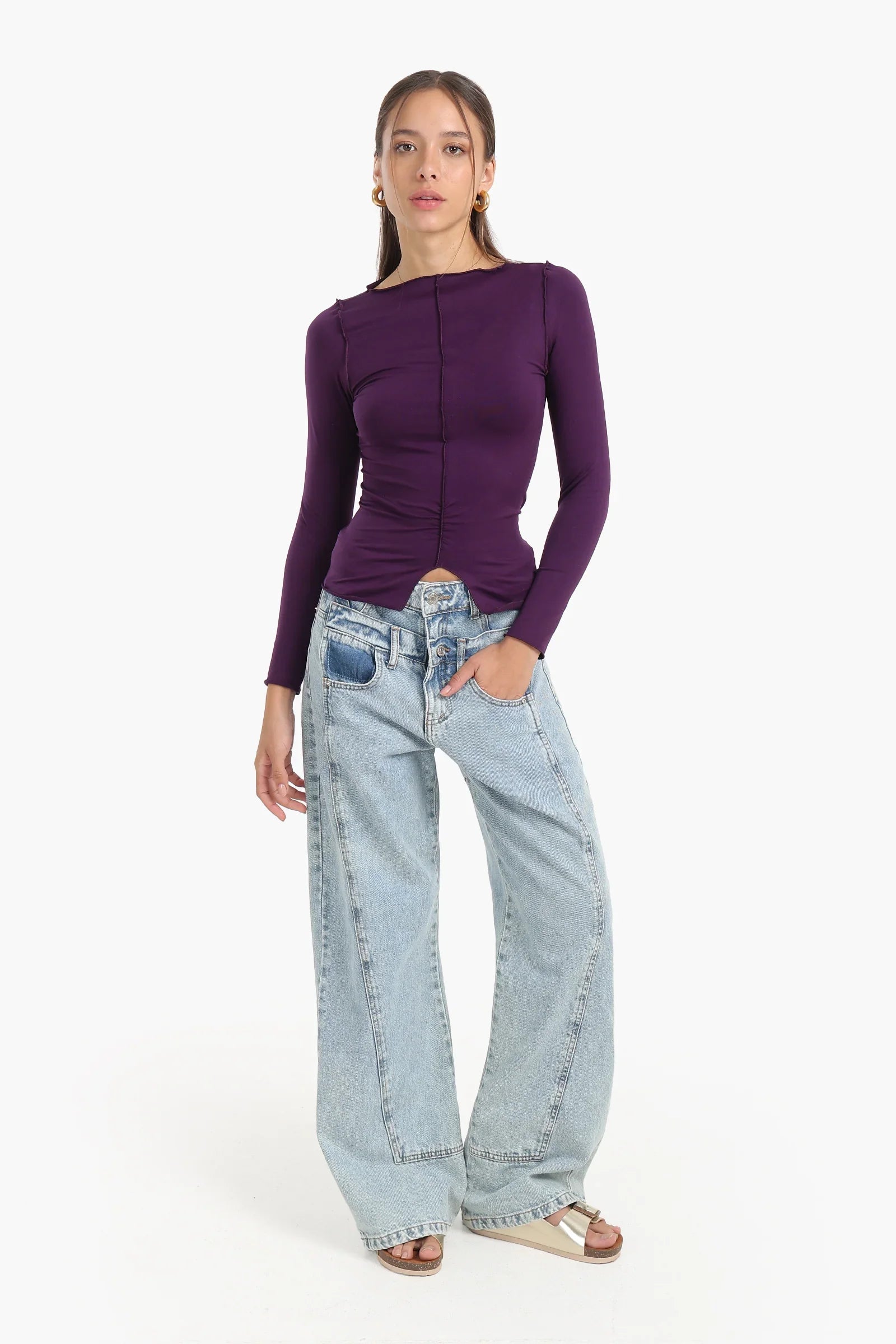 Seamless Microfiber Piping Top