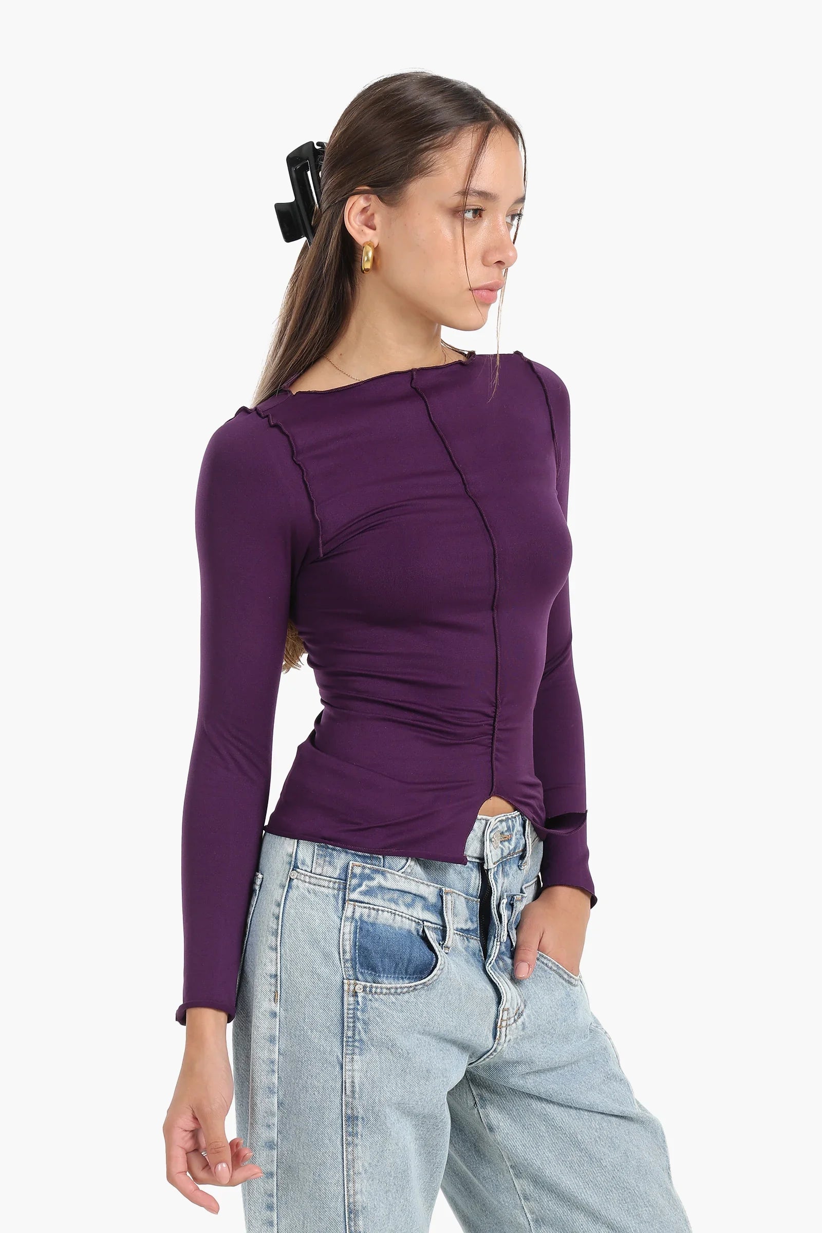 Seamless Microfiber Piping Top