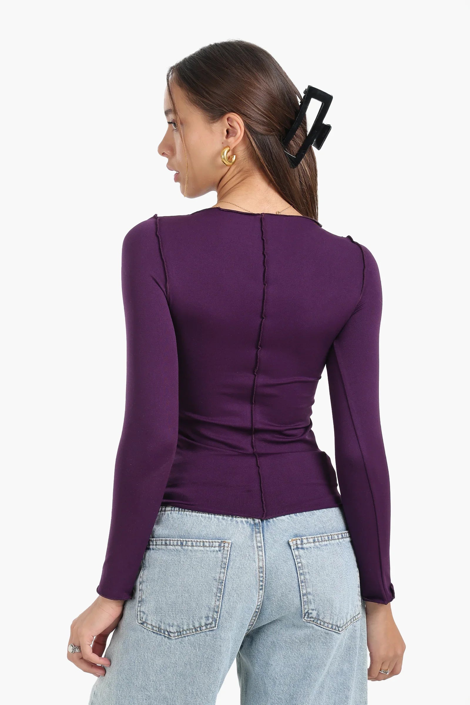 Seamless Microfiber Piping Top