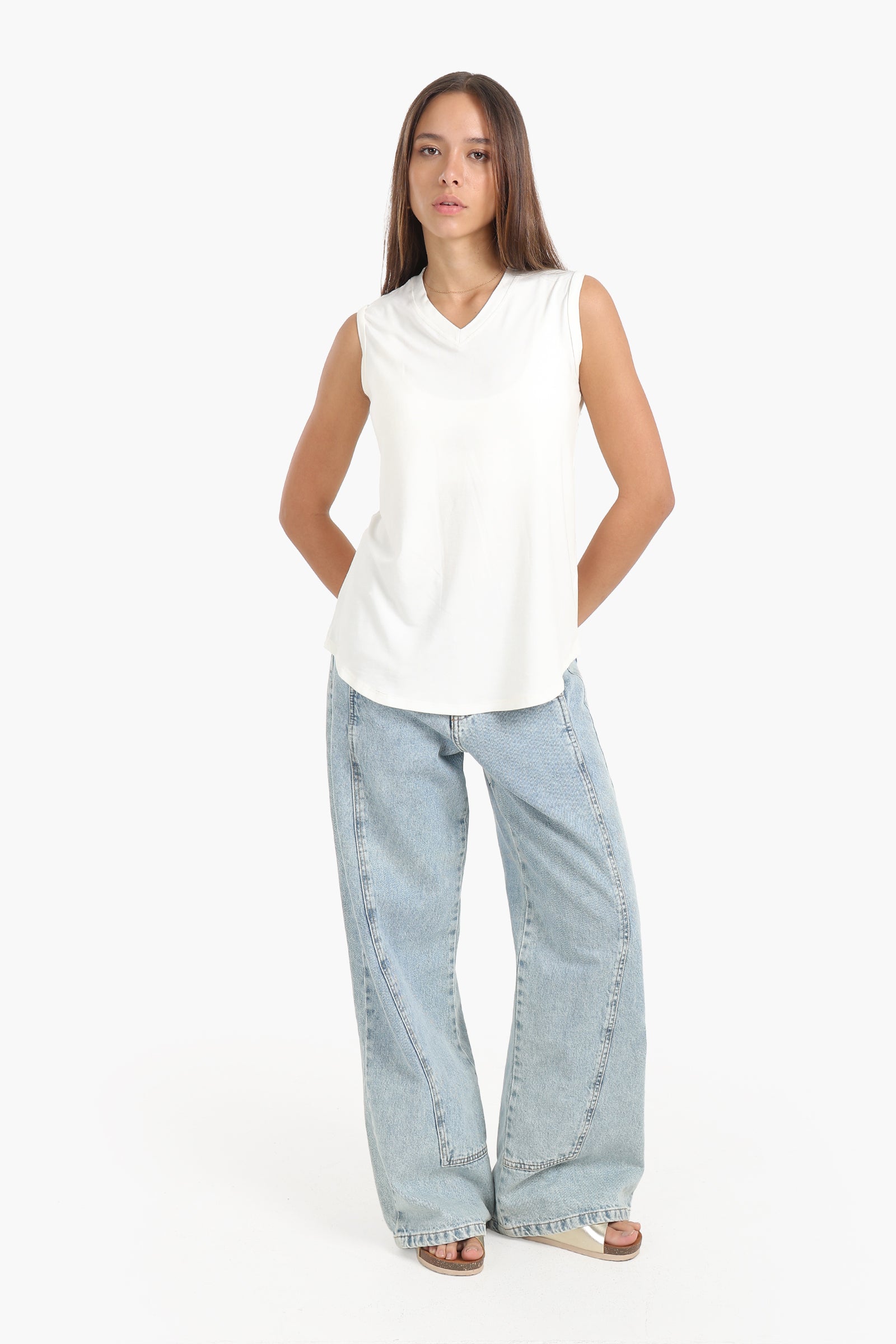 V-Neck Sleeveless T-Shirt