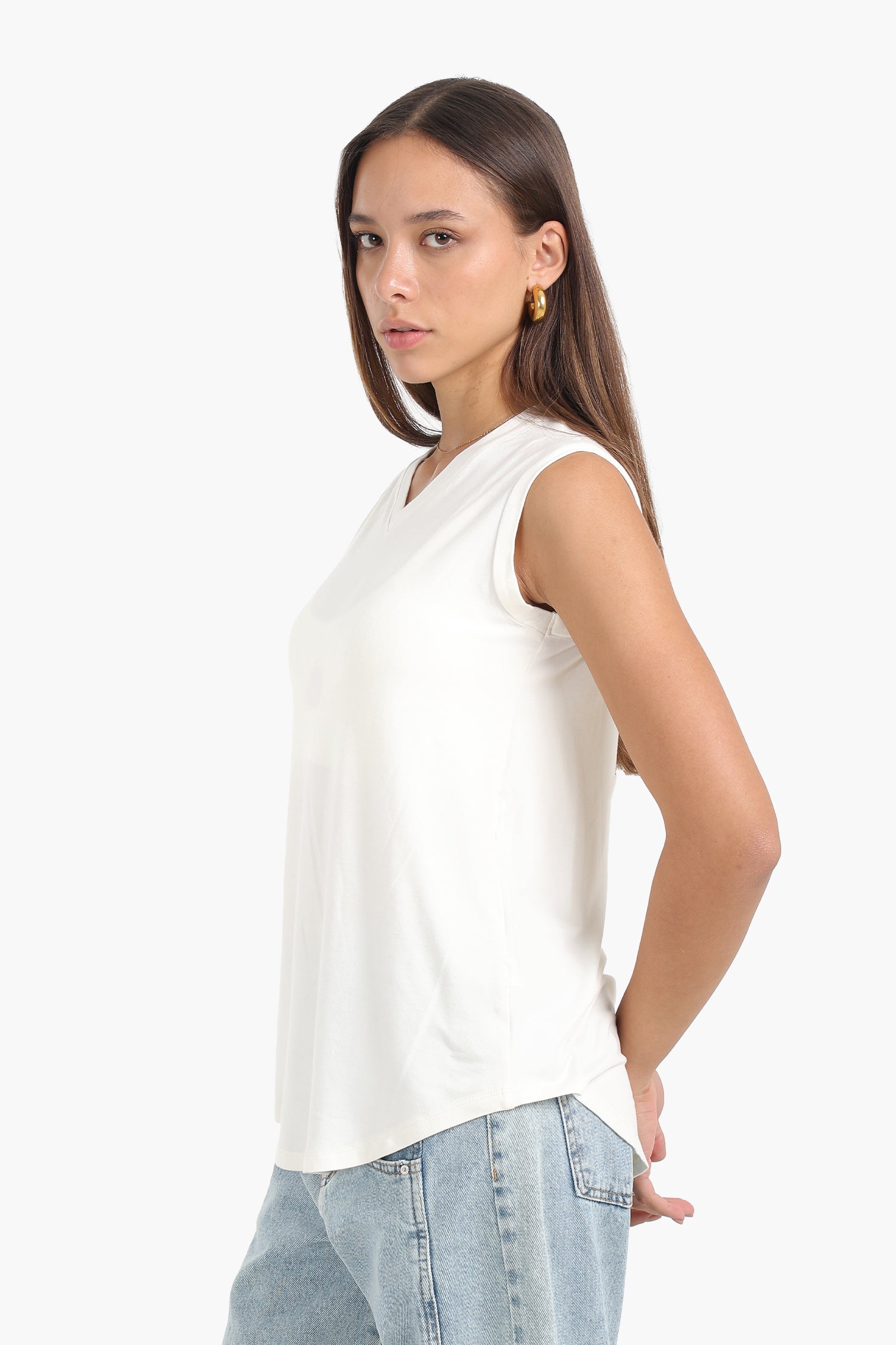 V-Neck Sleeveless T-Shirt