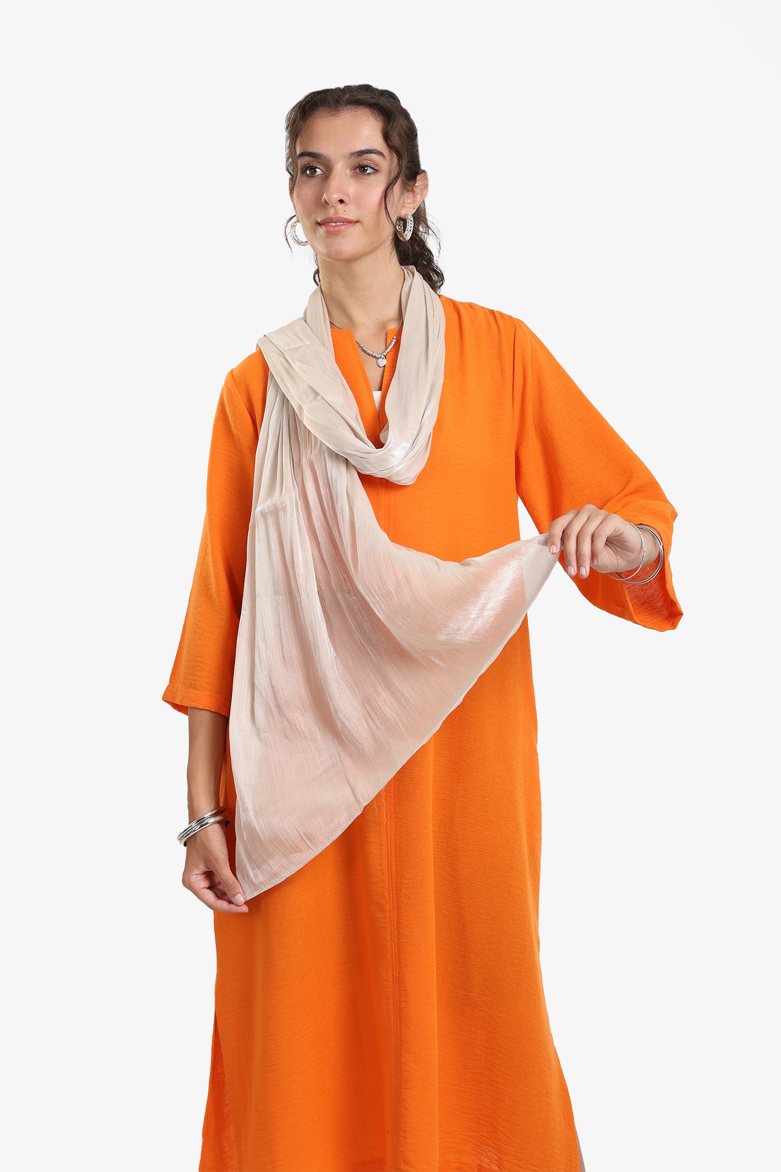 Cotton Organza Crinkle Scarf
