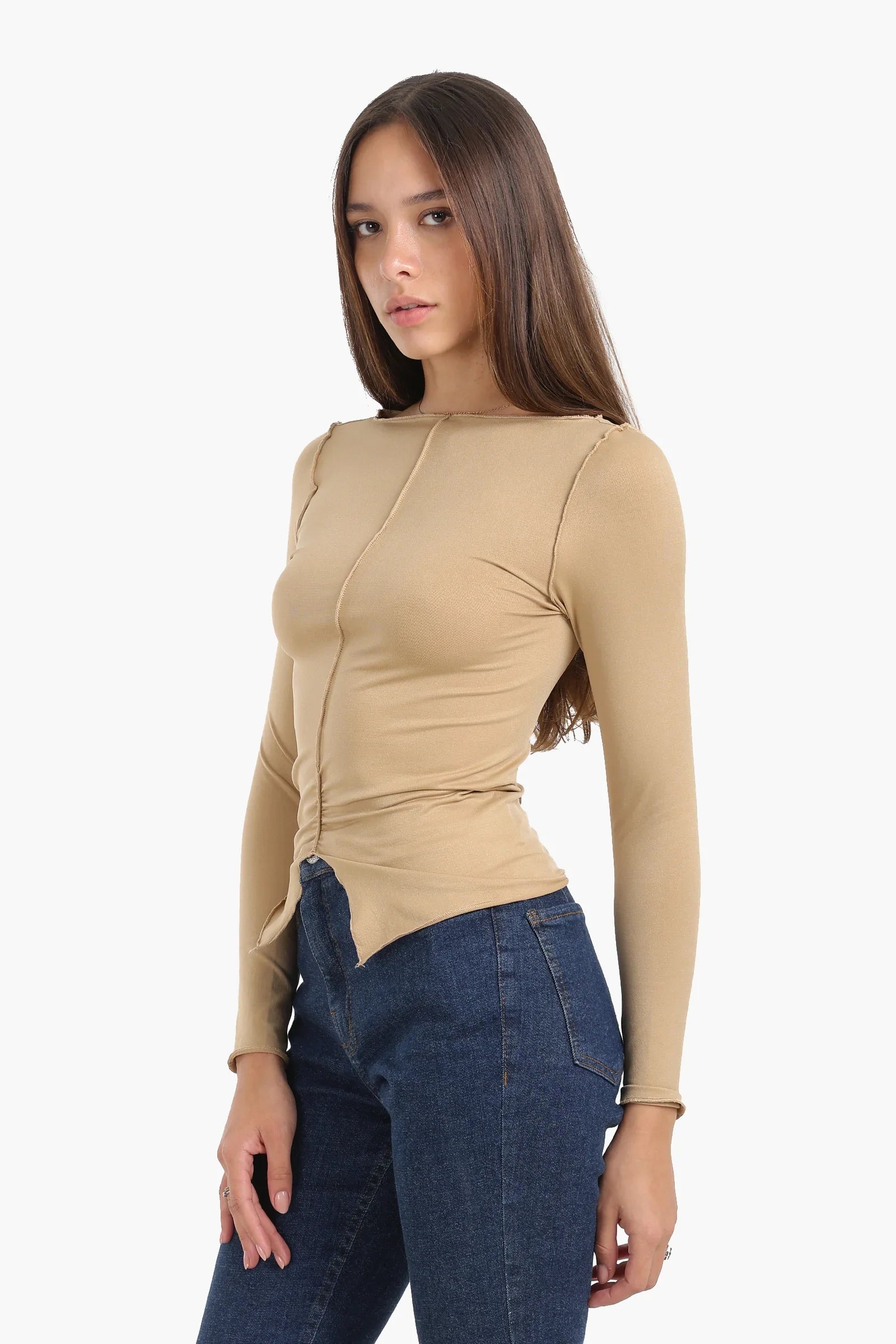 Seamless Microfiber Piping Top