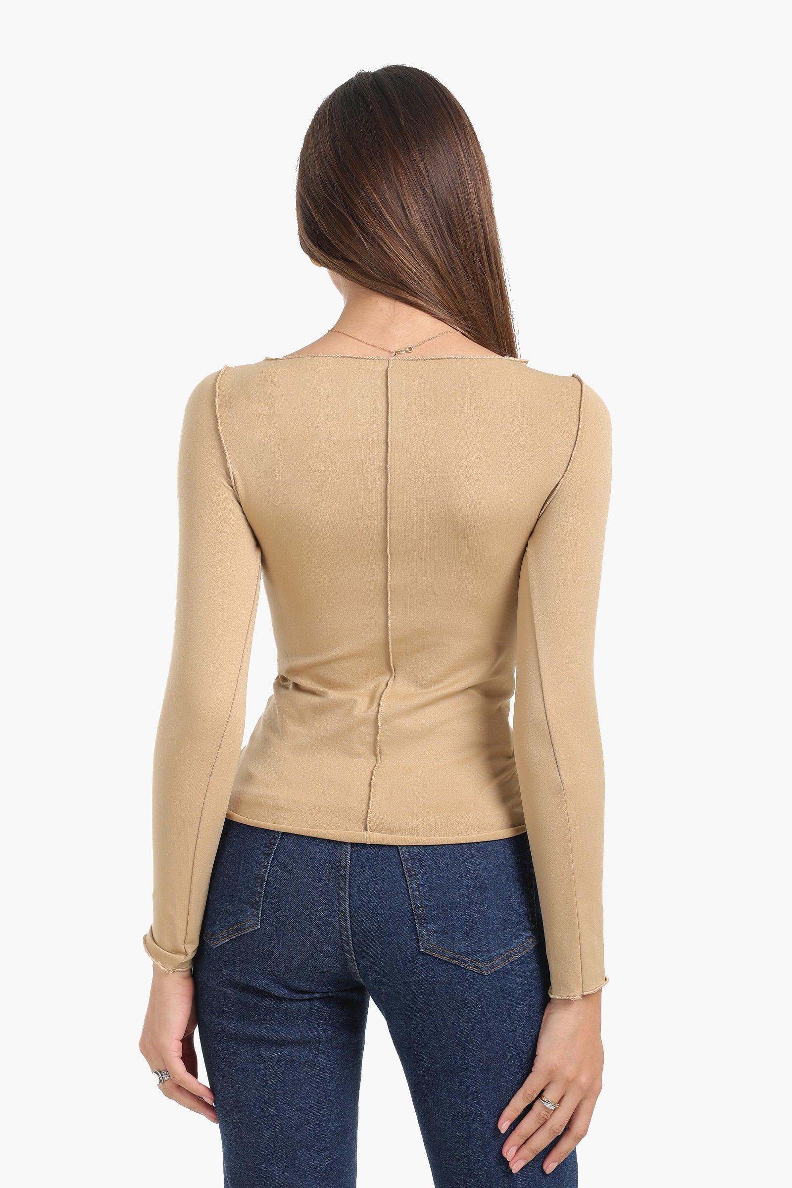 Seamless Microfiber Piping Top