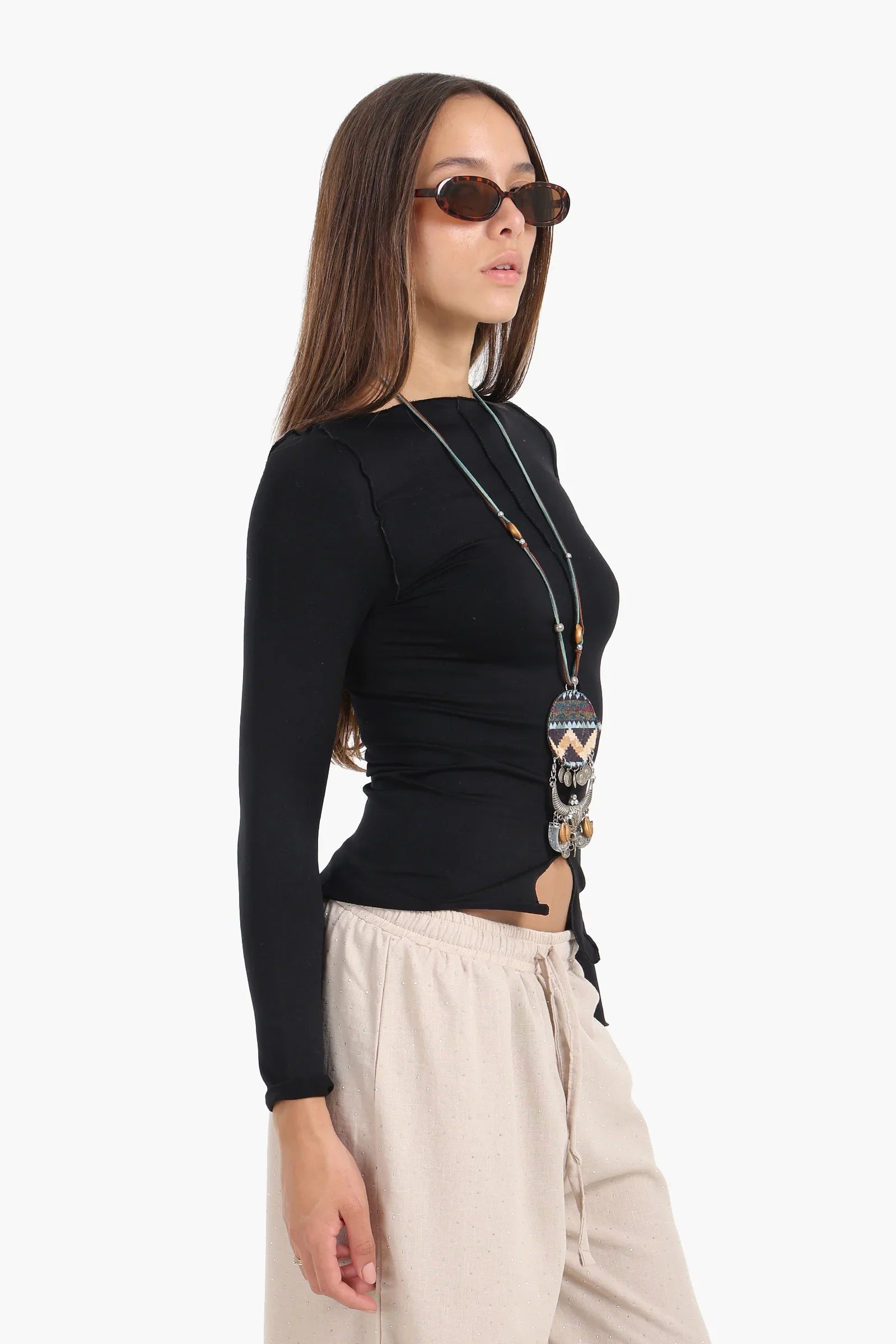 Seamless Microfiber Piping Top