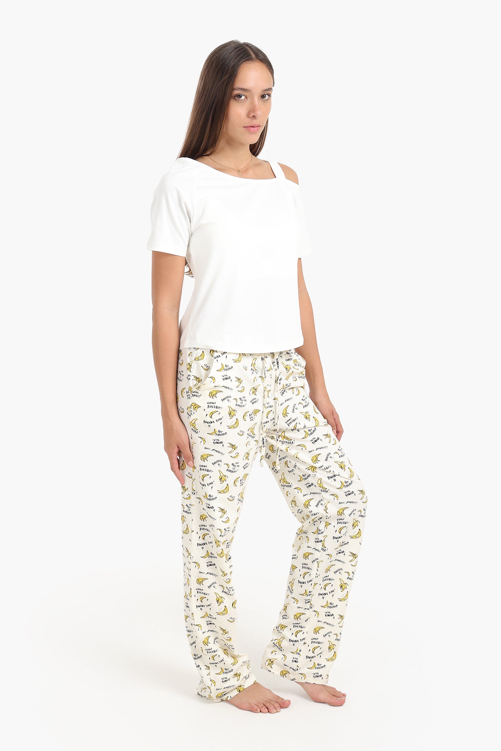 Shoulder Cut-Out Pyjama Set