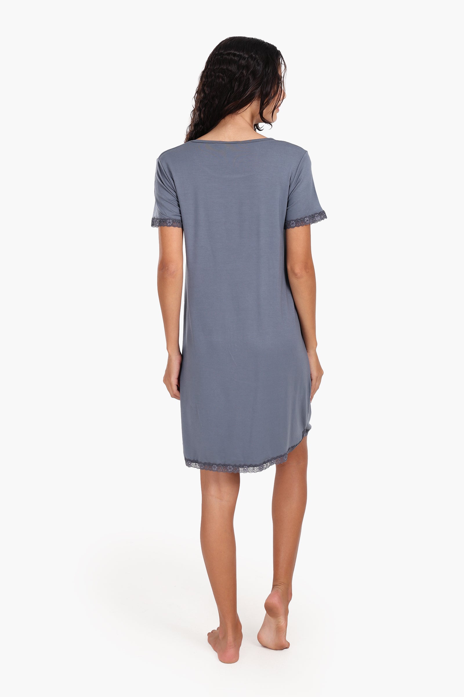 Lightweight Nightgown with Lace