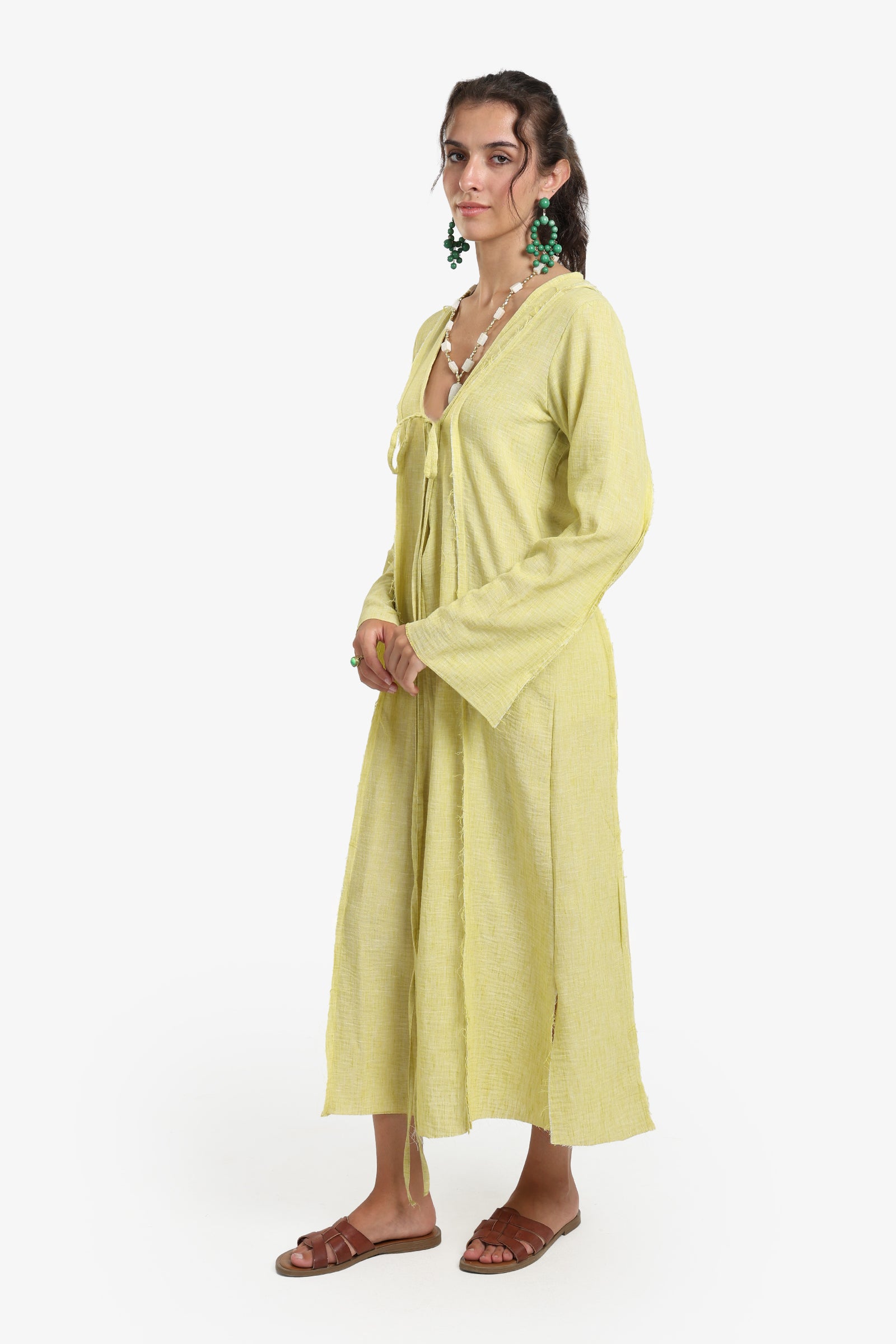Plunge V-Neck Beach Dress