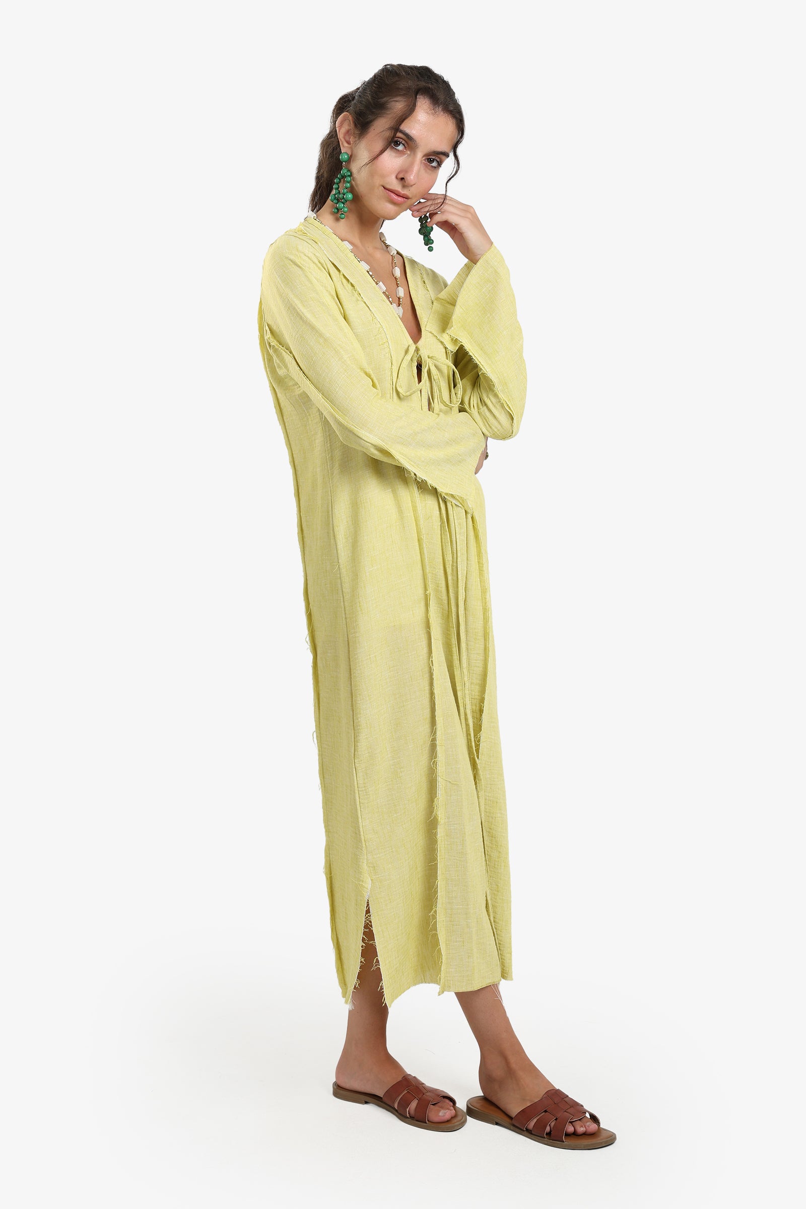 Plunge V-Neck Beach Dress