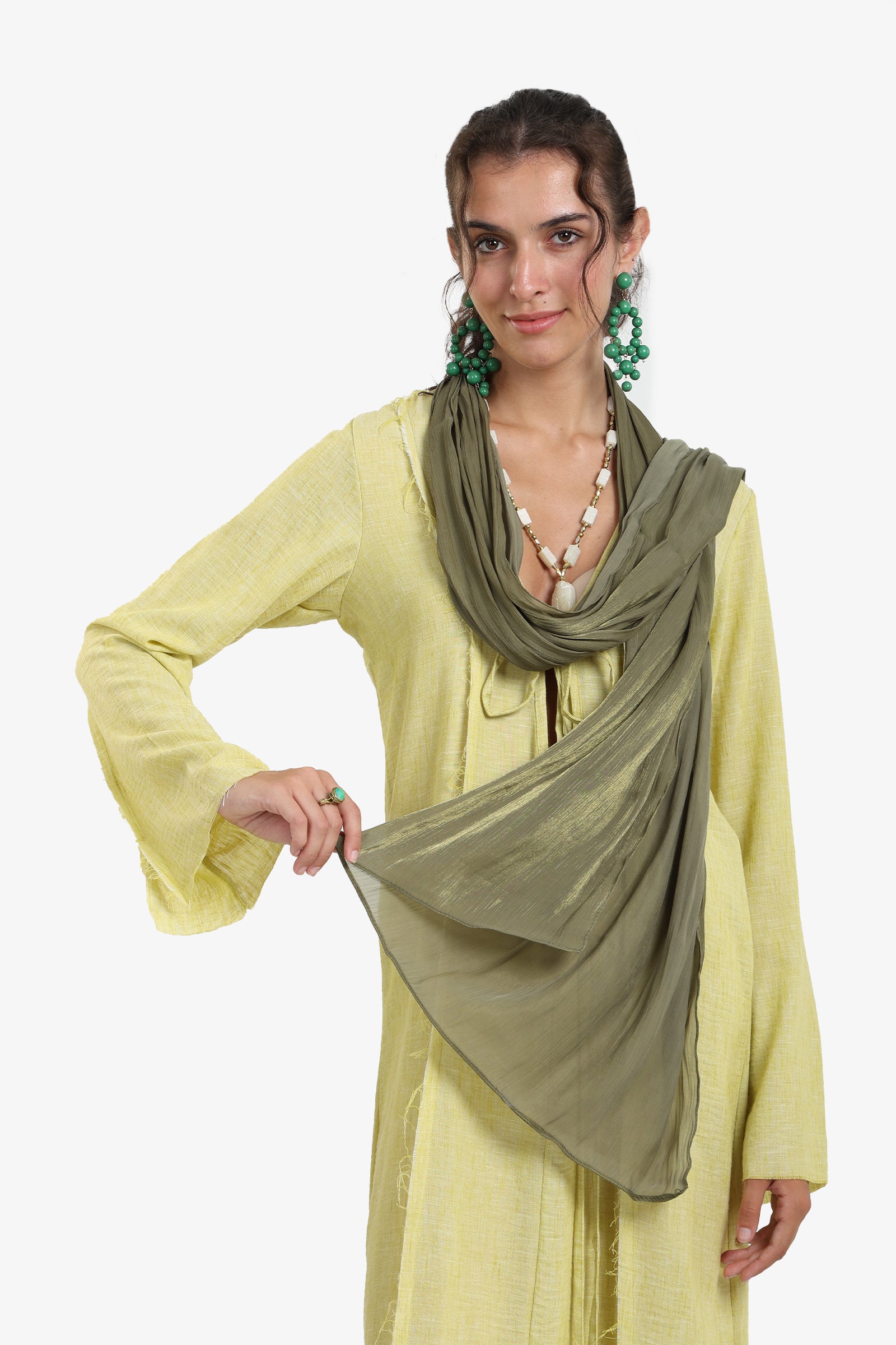 Cotton Organza Crinkle Scarf