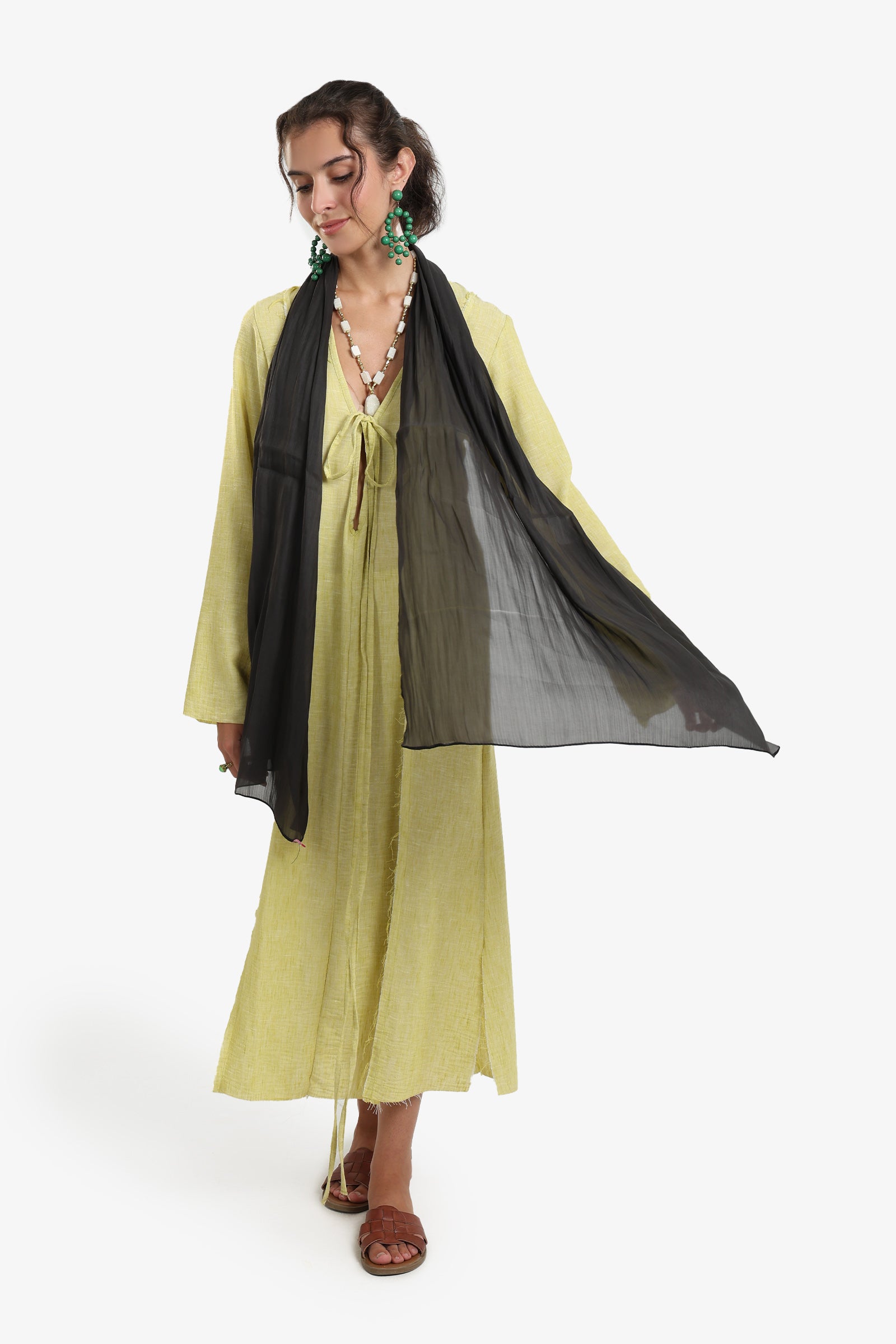 Cotton Organza Crinkle Scarf