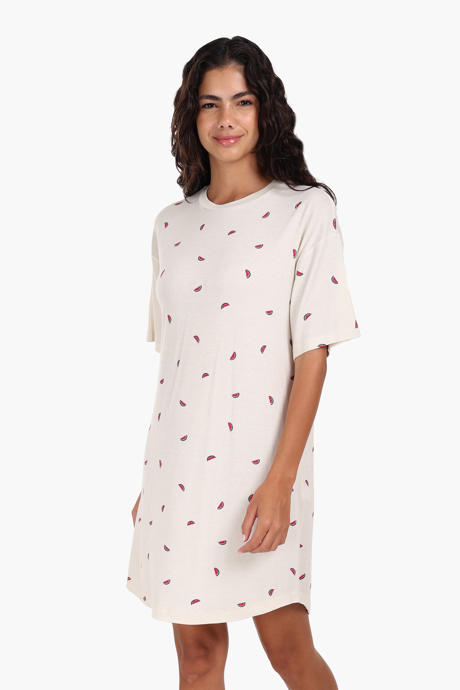 Watermelon Print Viscose Nightgown