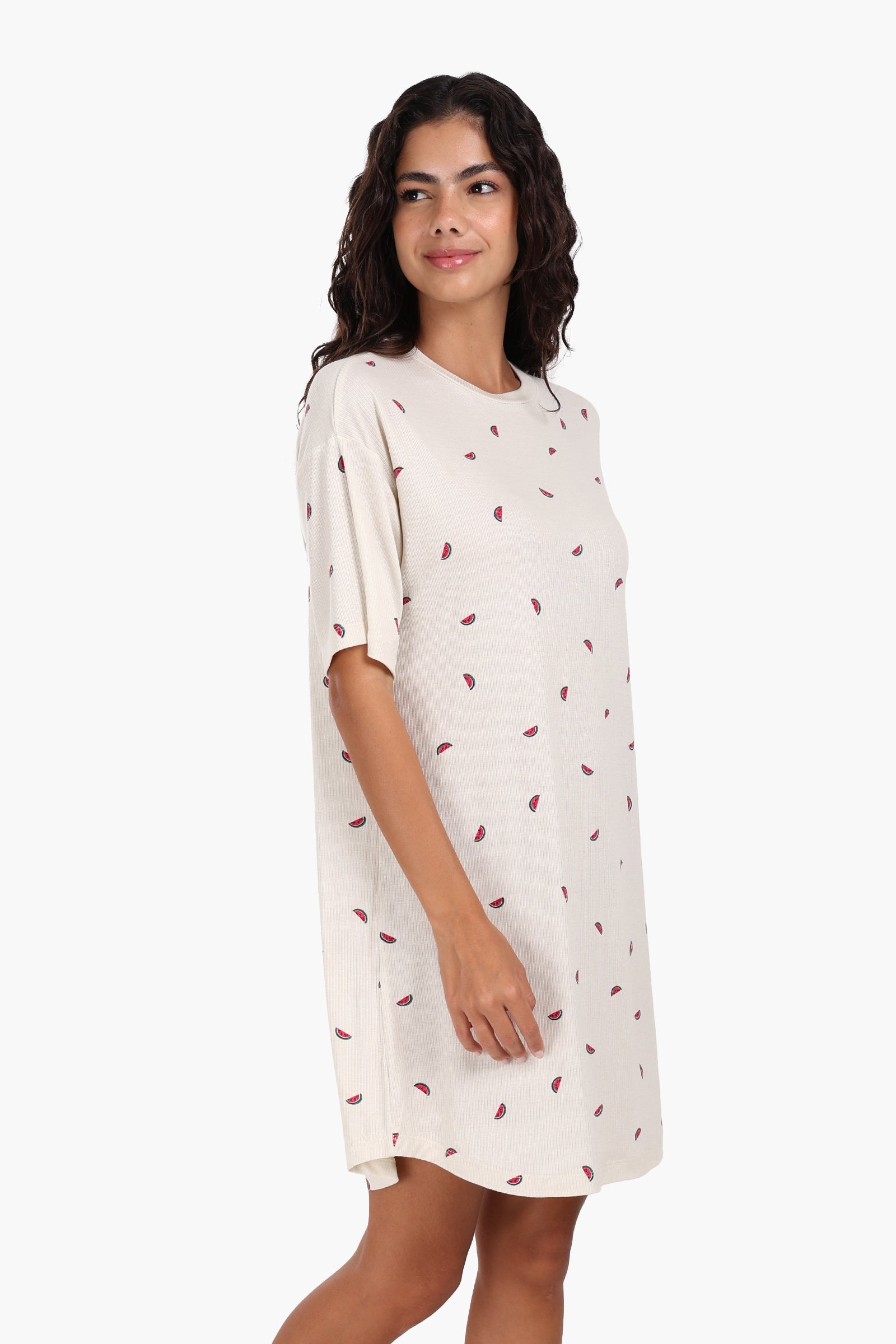 Watermelon Print Viscose Nightgown