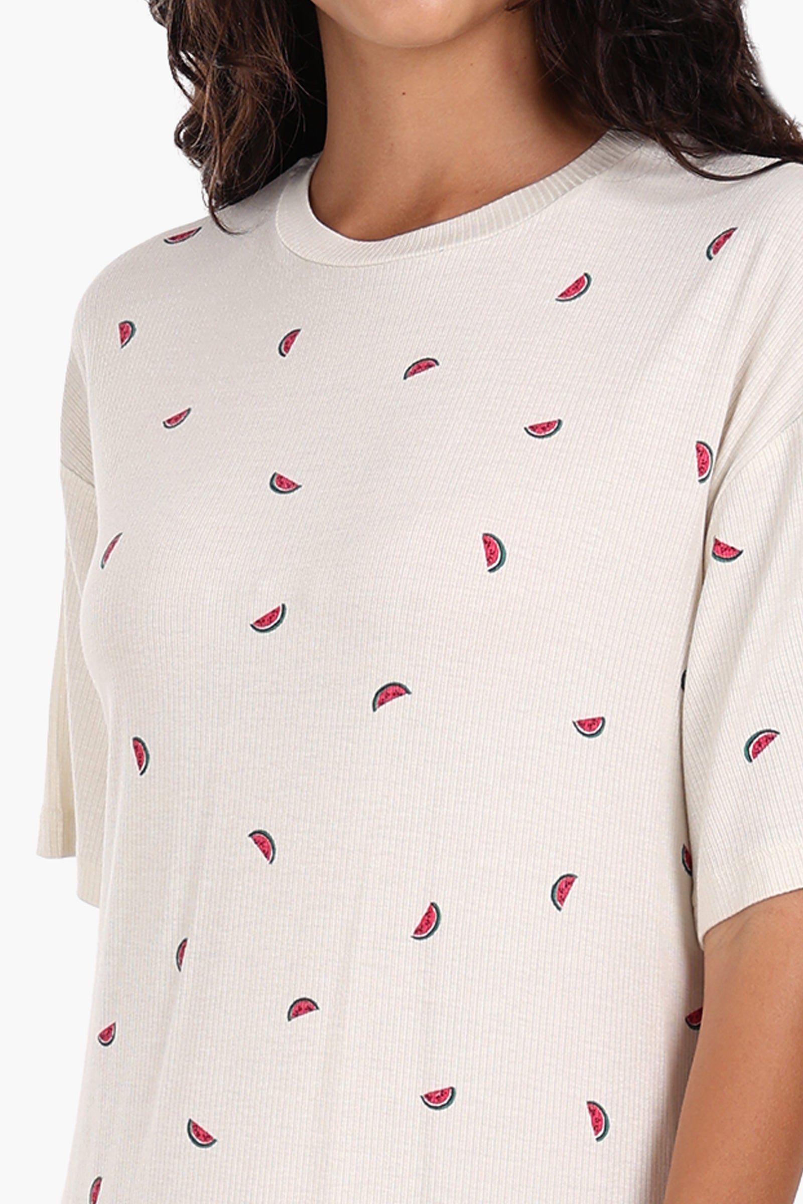 Watermelon Print Viscose Nightgown