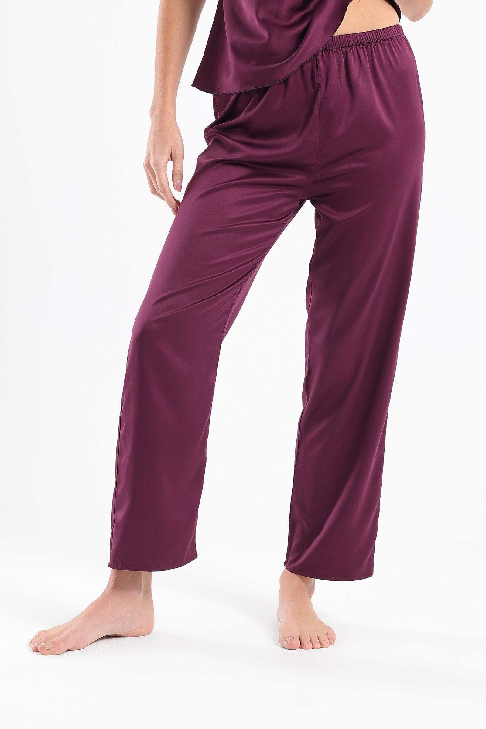 3 Pieces Satin Pyjama Set - Carina - كارينا