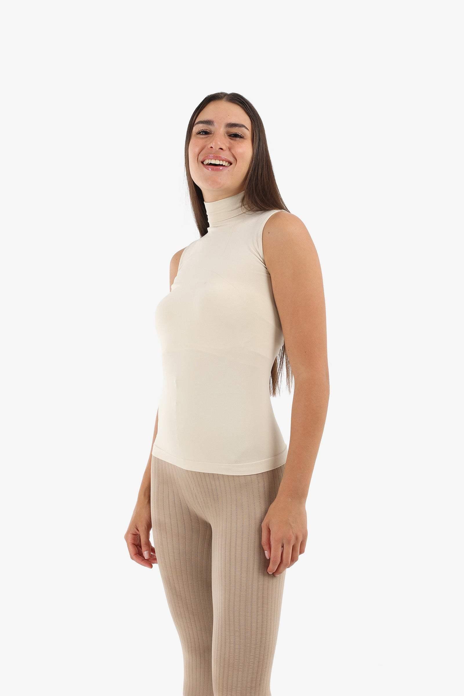 High Neck Sleeveless Top - Carina - كارينا