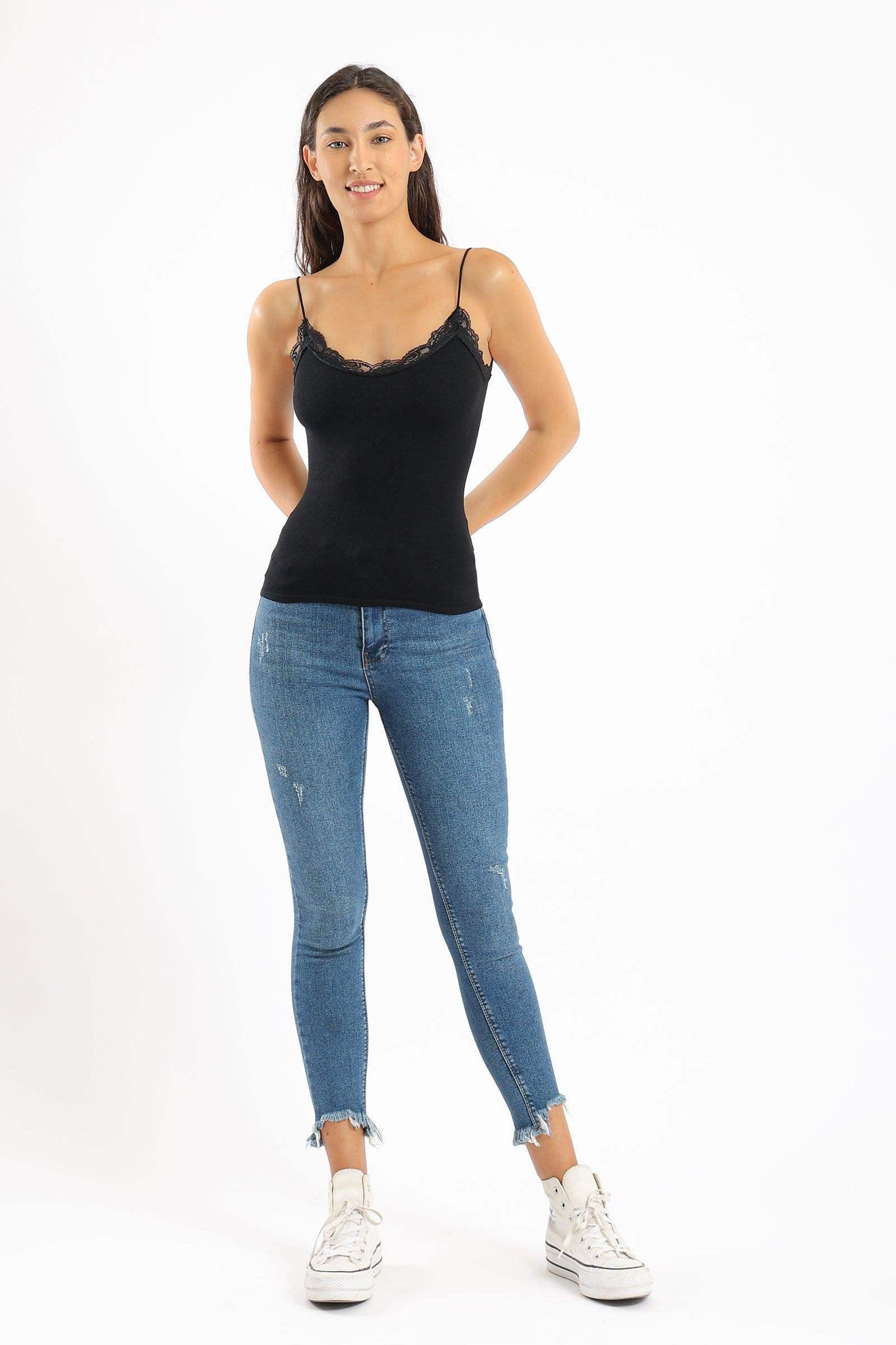 Plunge Round Neck Top - Carina - كارينا