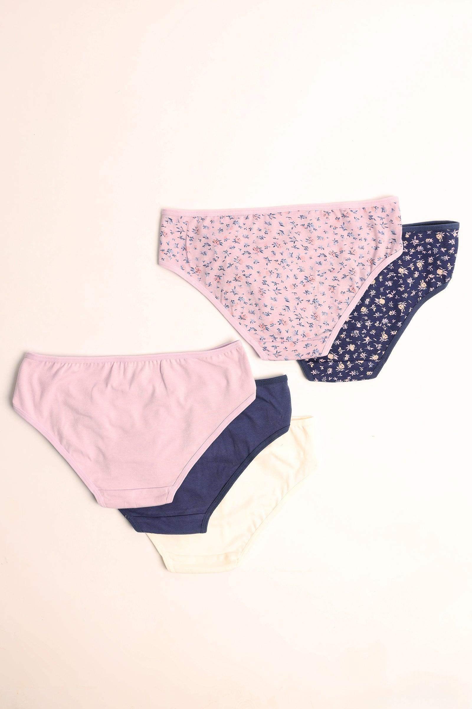 Pack of 5 Colored Bikini Panties - Carina - كارينا
