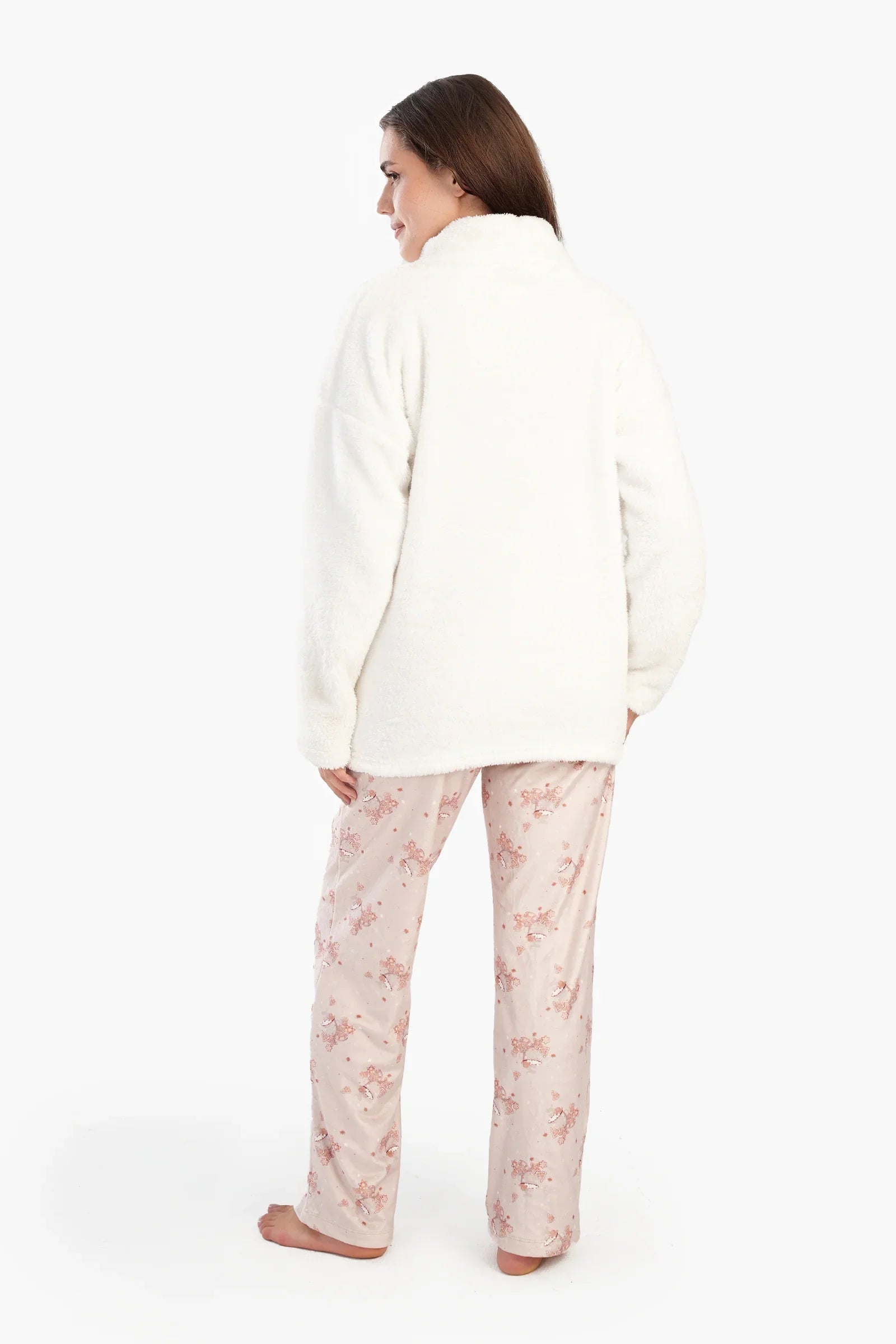 Off White Sherpa Pyjama Top