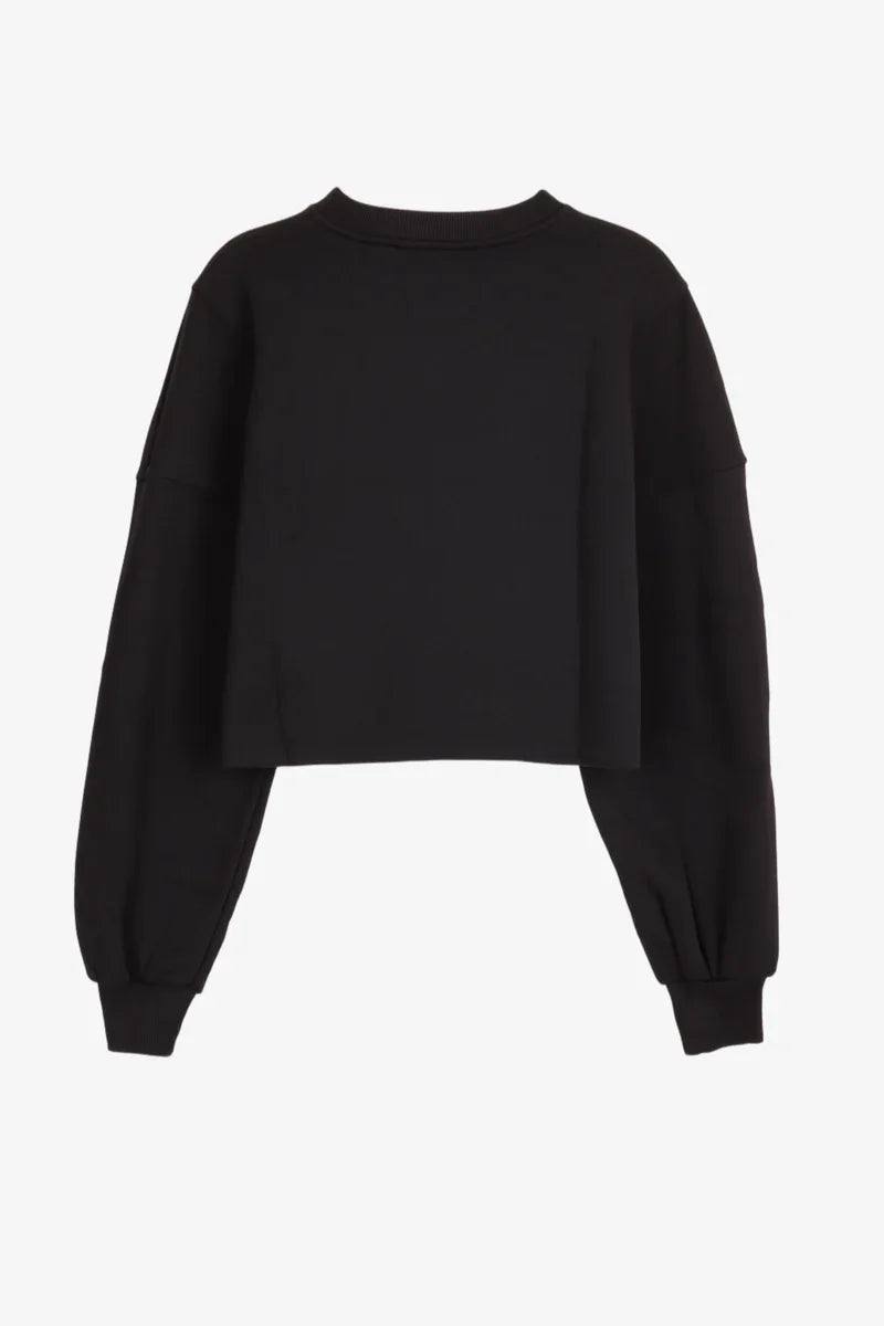 Cropped Cotton Sweatshirt