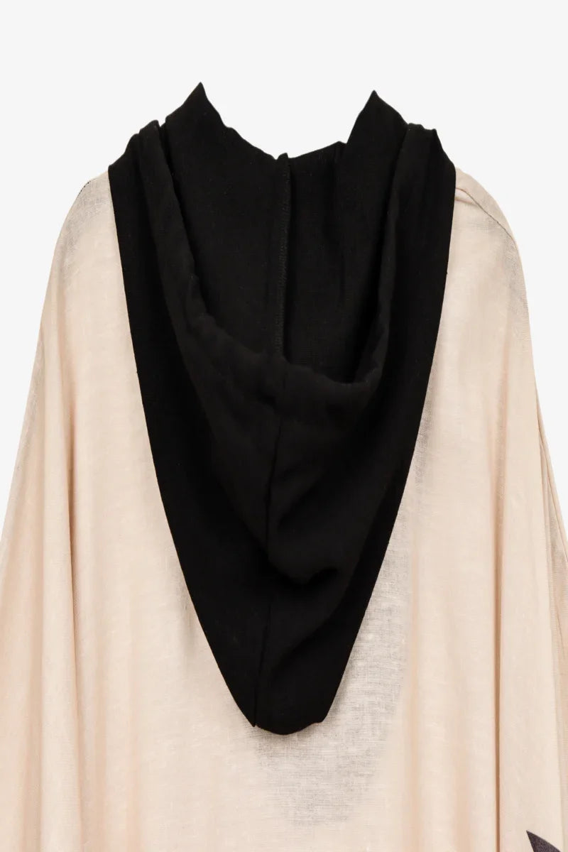 Chic Printed Hooded Abaya