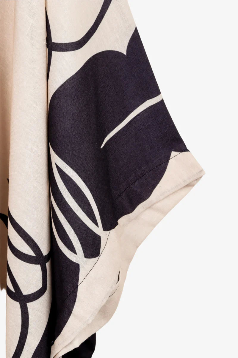 Chic Printed Hooded Abaya