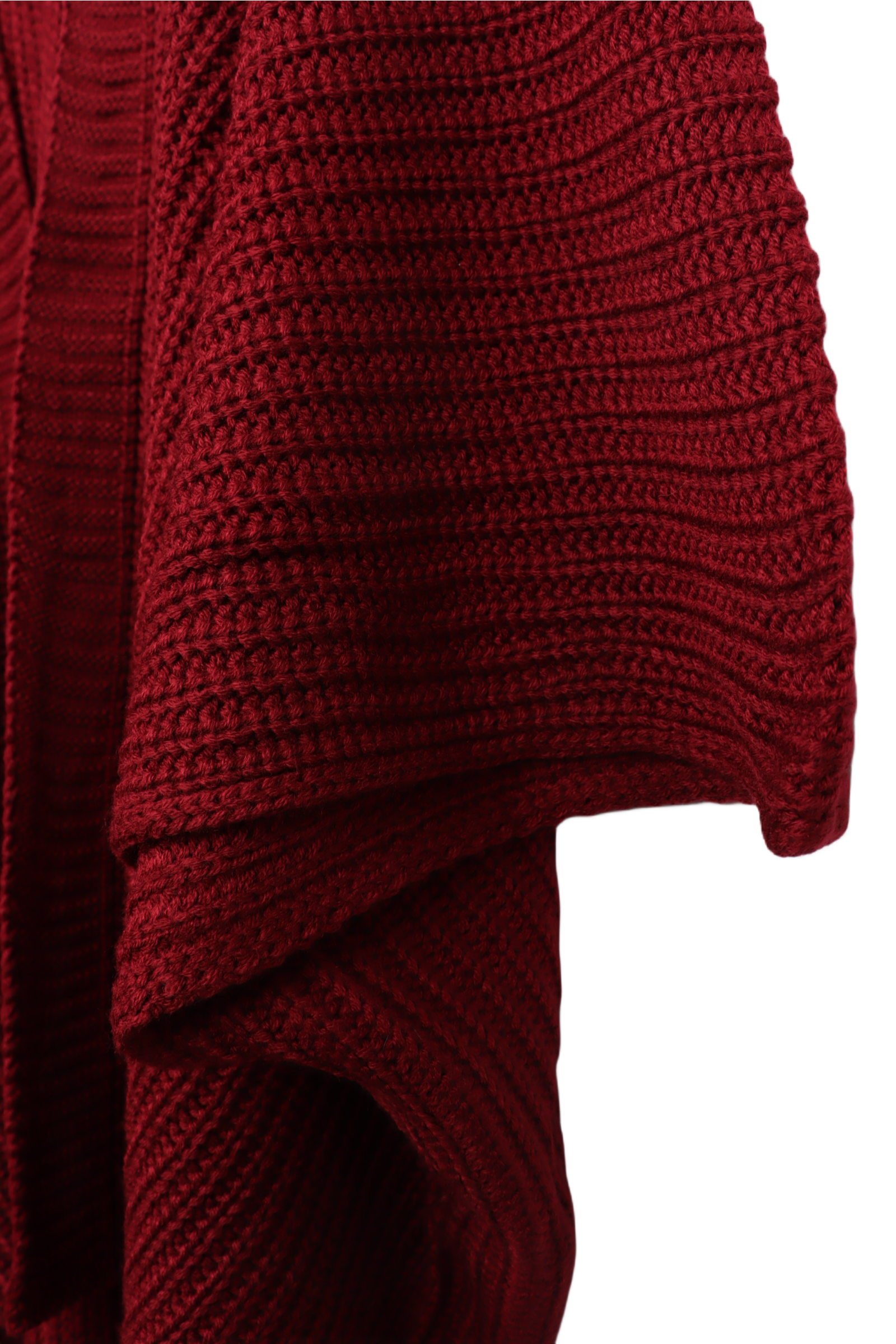 بونشو محبوك واسع القصة