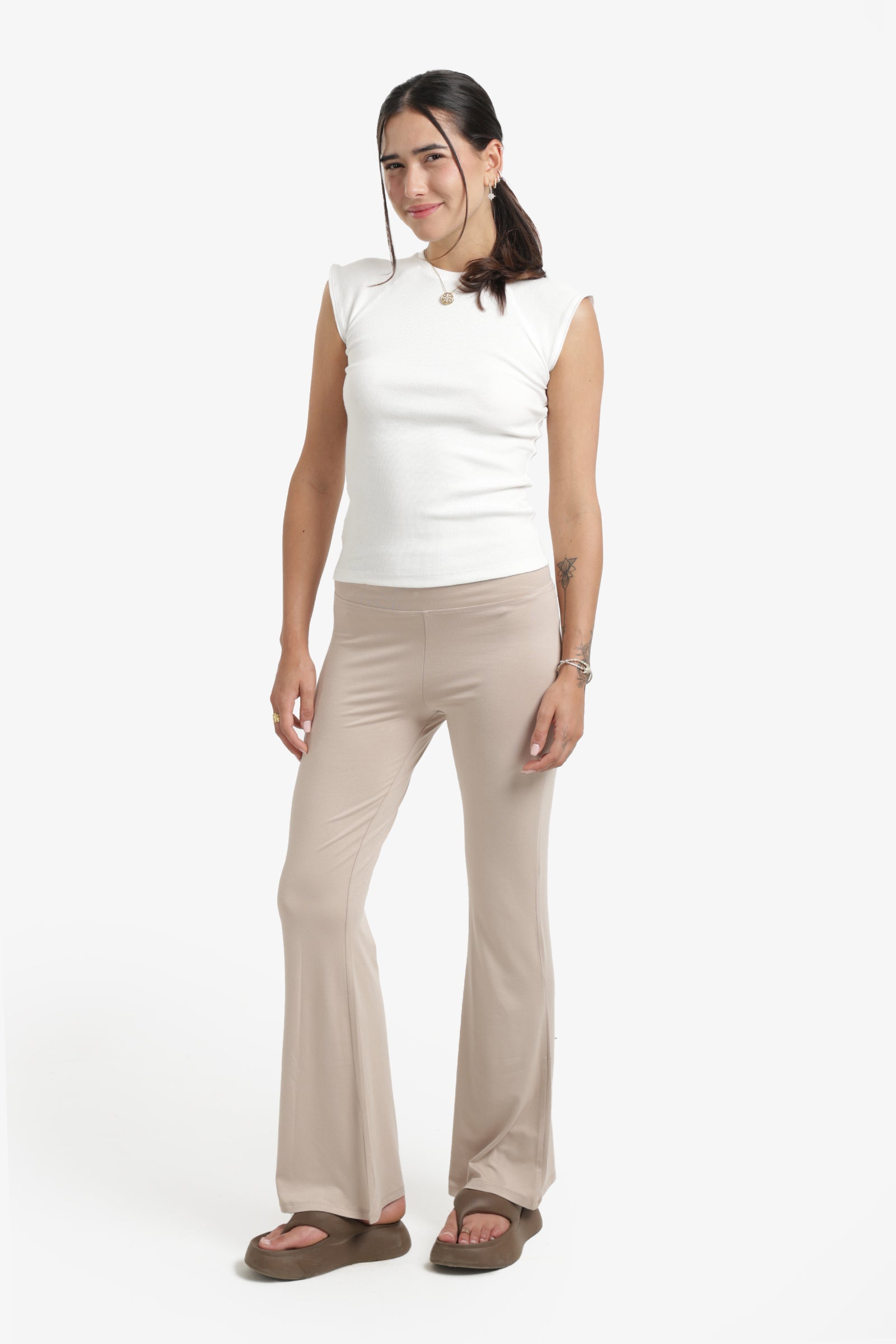 Ribbed Cap Sleeves Top