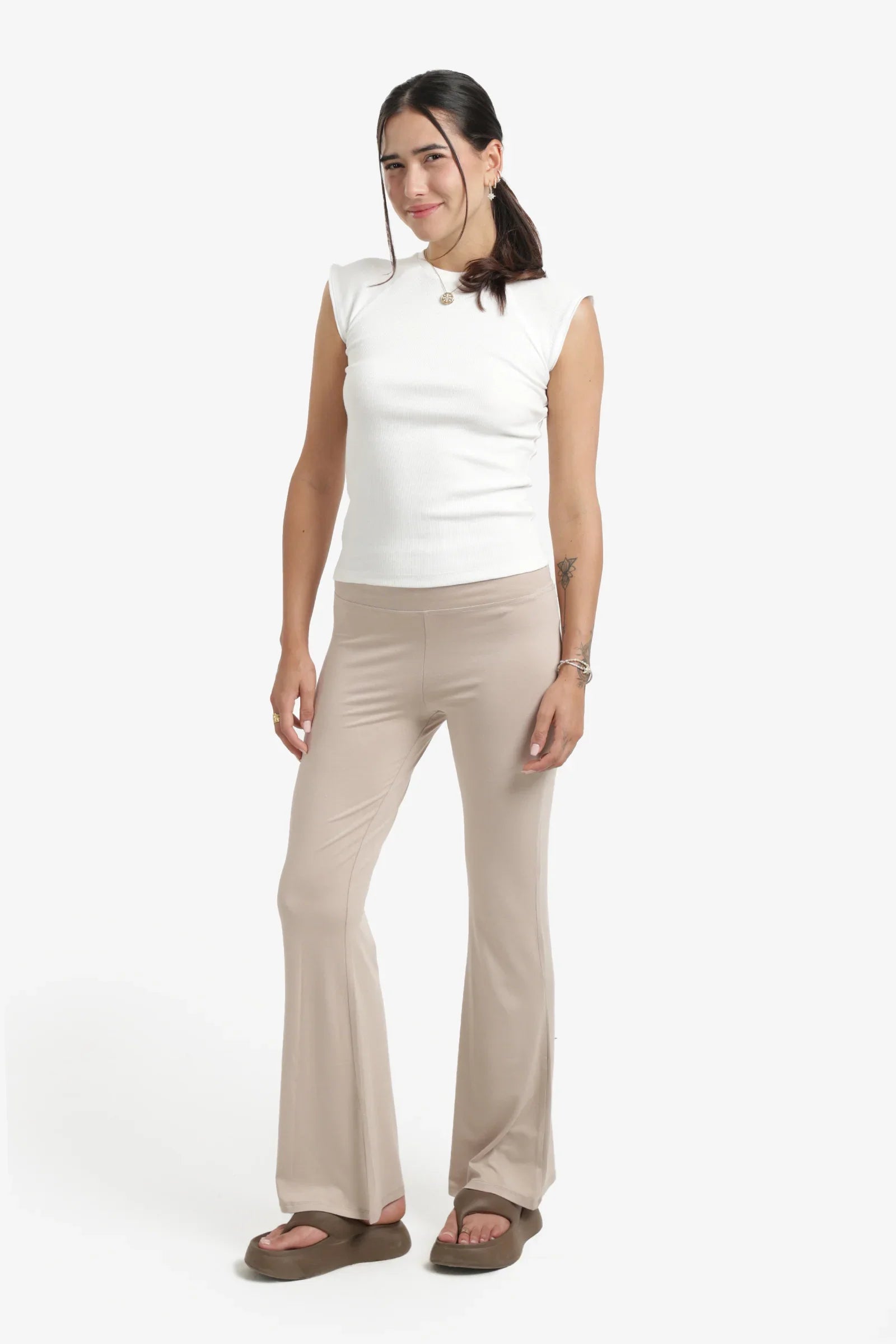 Ribbed Cap Sleeves Top