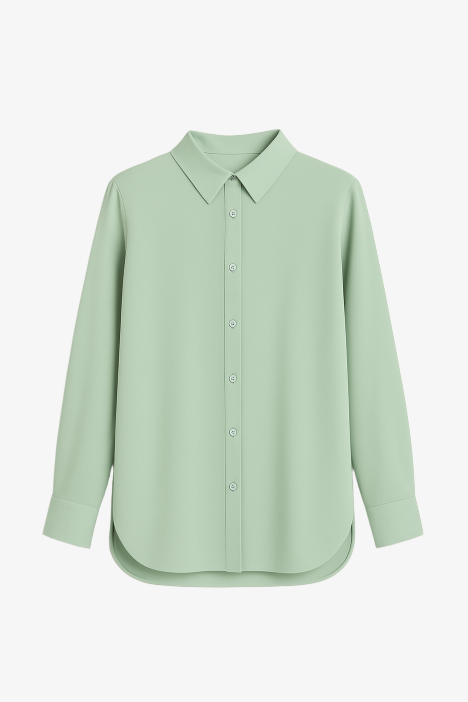 قميص عملي بحافة دائرية