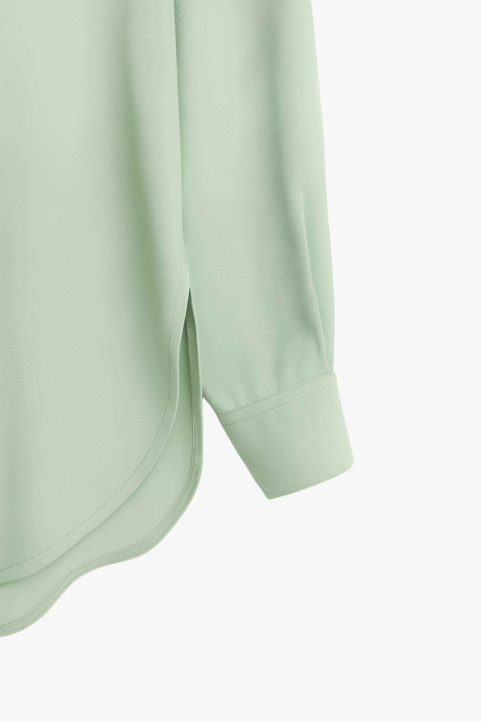 قميص عملي بحافة دائرية