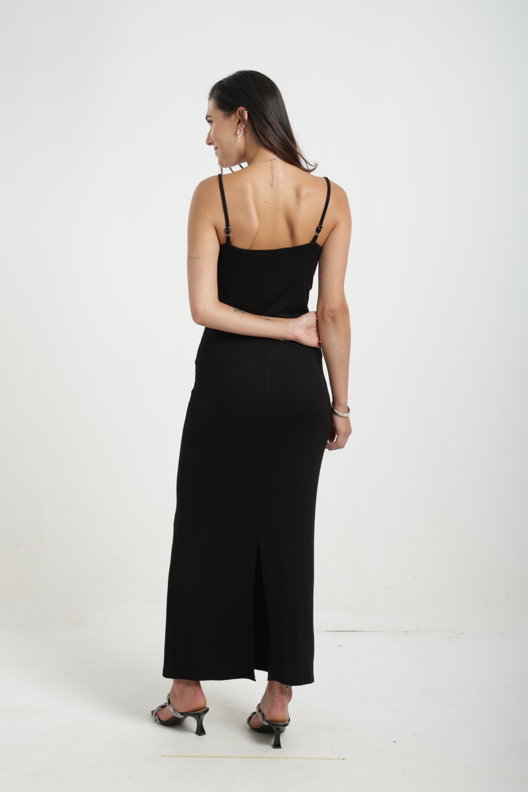 Plain Slim Fit Maxi Dress