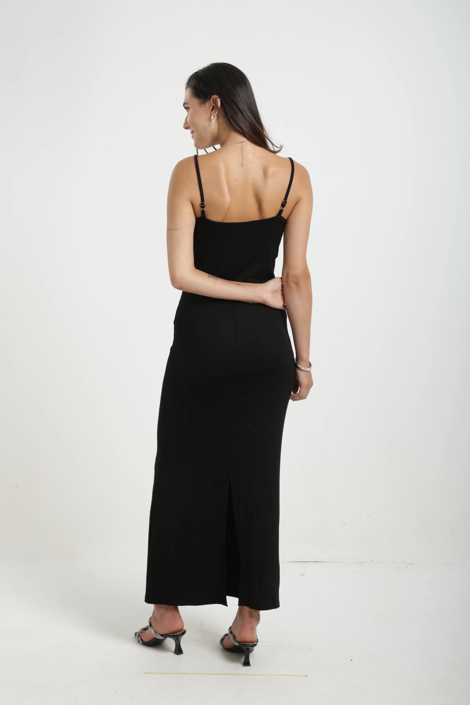 Plain Slim Fit Maxi Dress