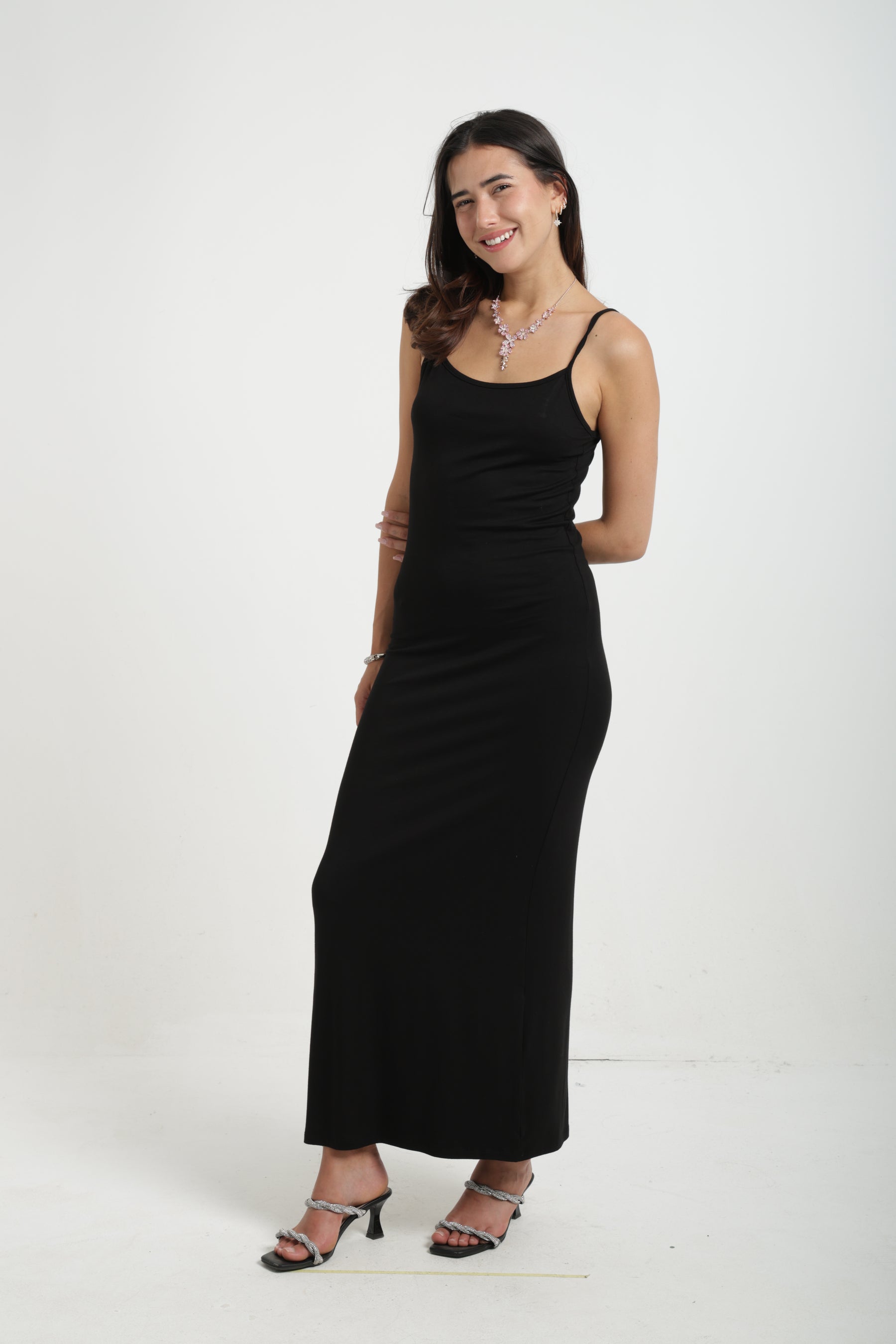 Plain Slim Fit Maxi Dress