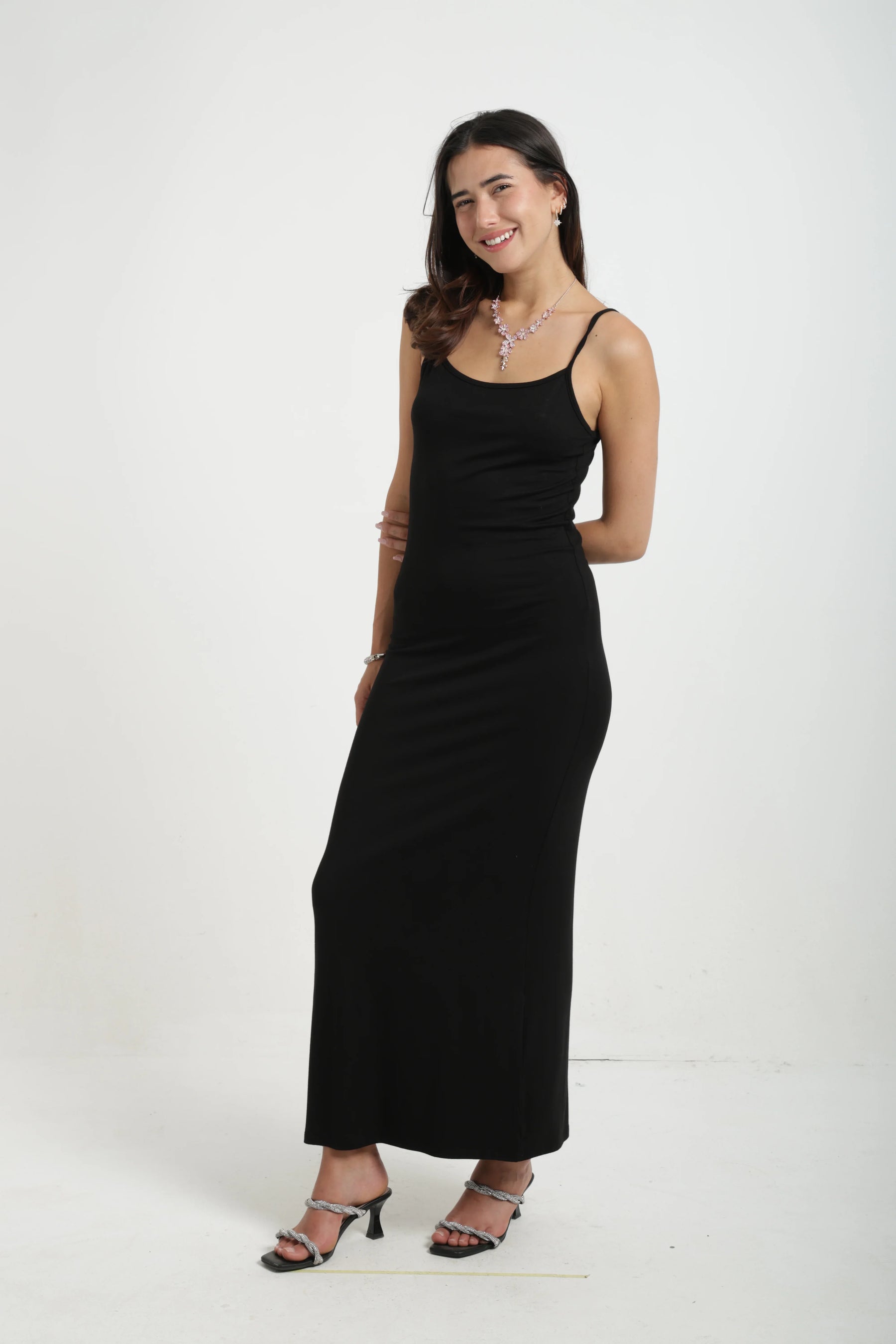 Plain Slim Fit Maxi Dress