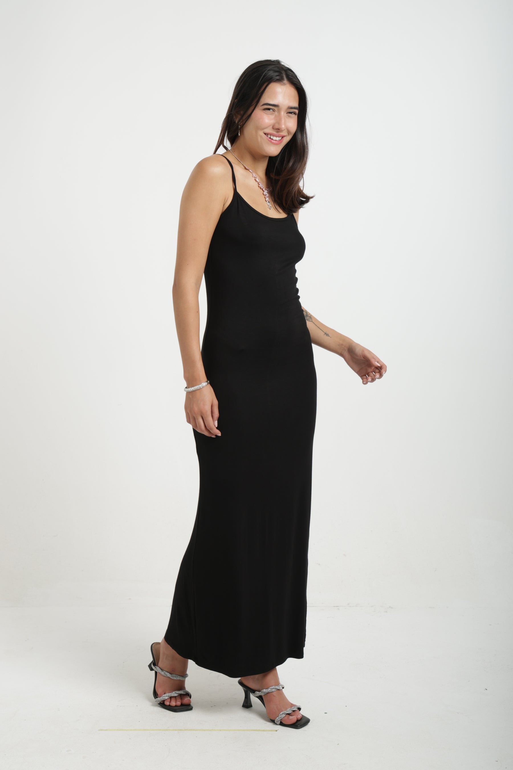 Plain Slim Fit Maxi Dress