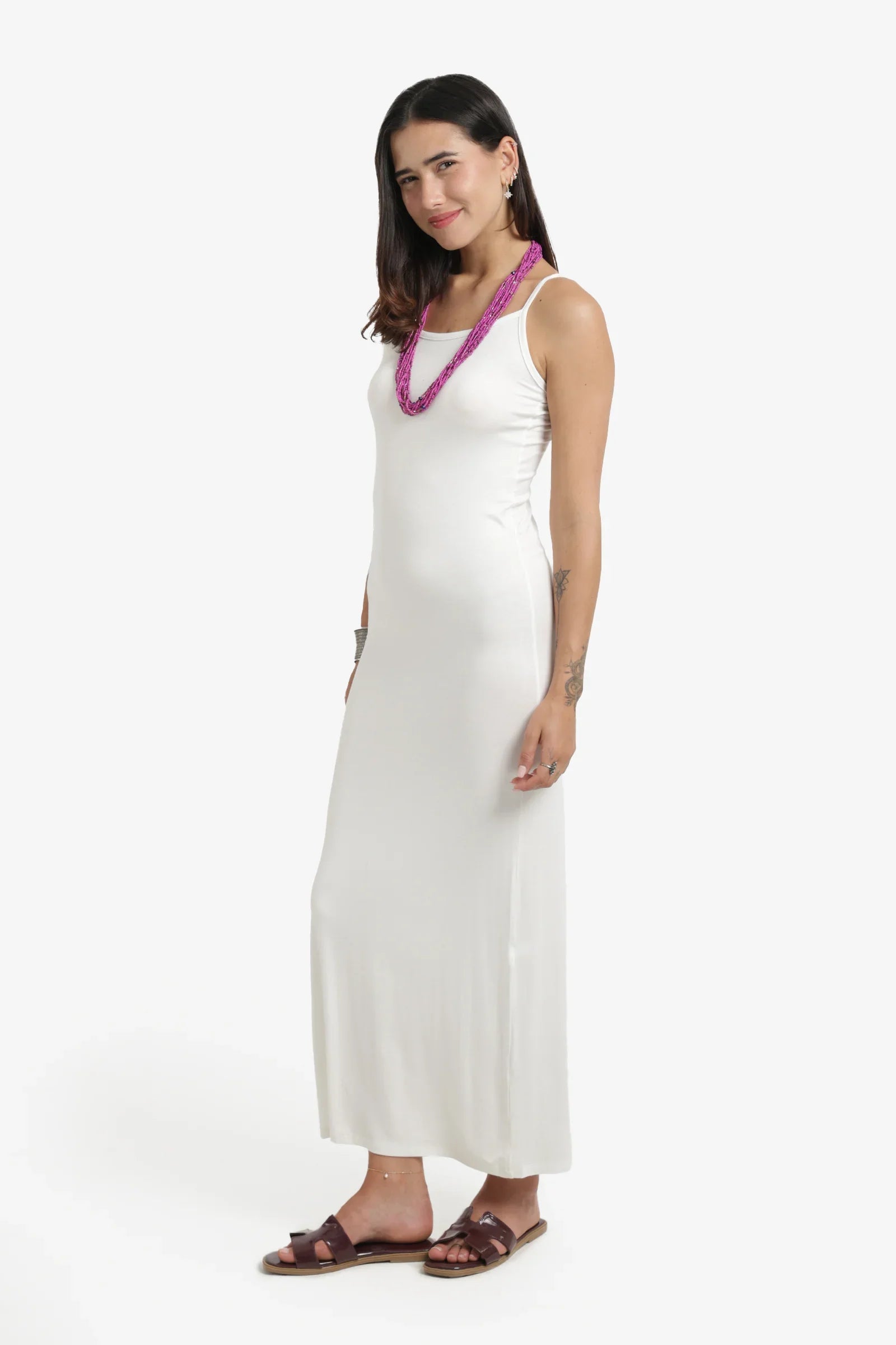 Plain Slim Fit Maxi Dress
