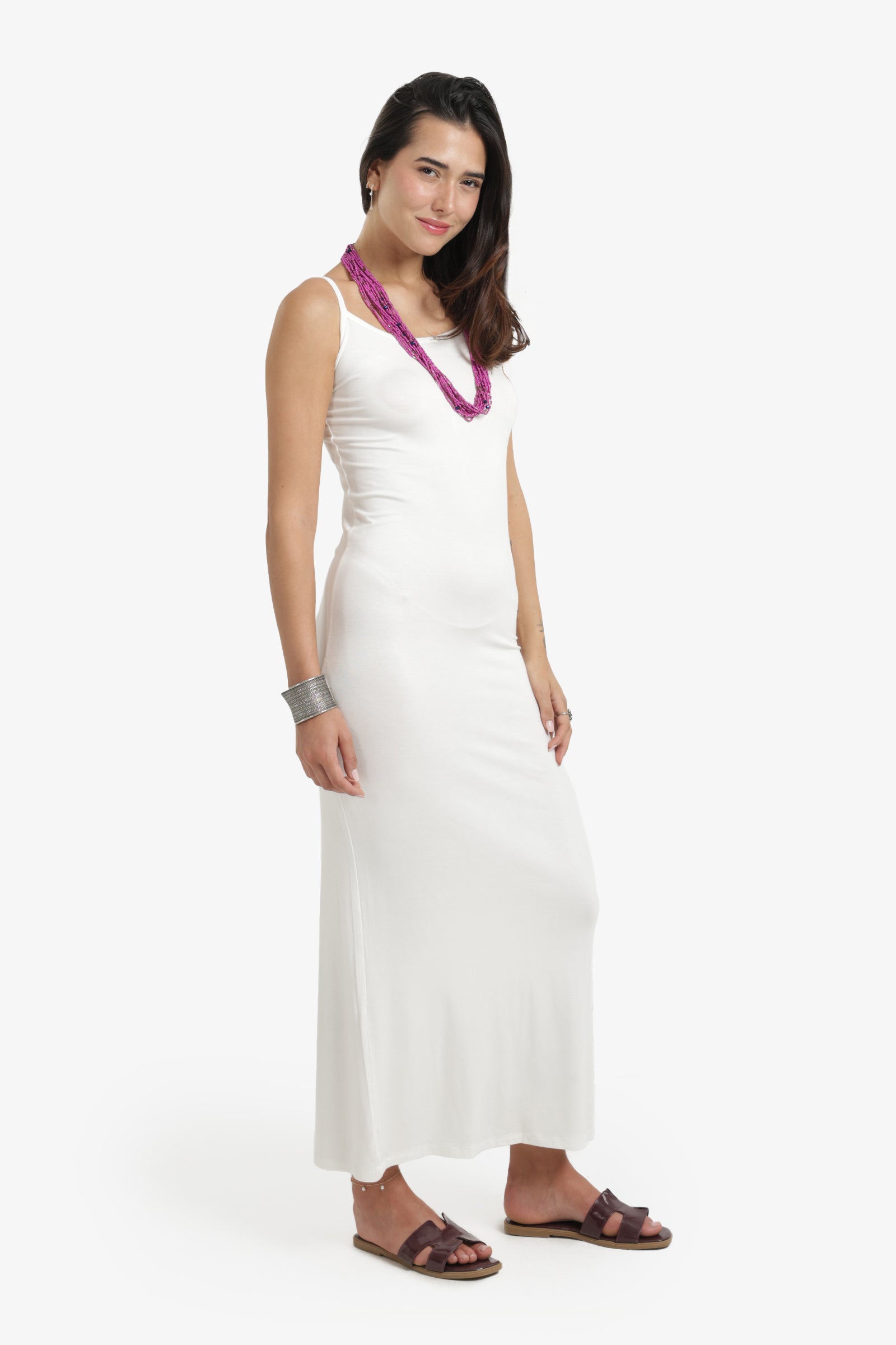 Plain Slim Fit Maxi Dress
